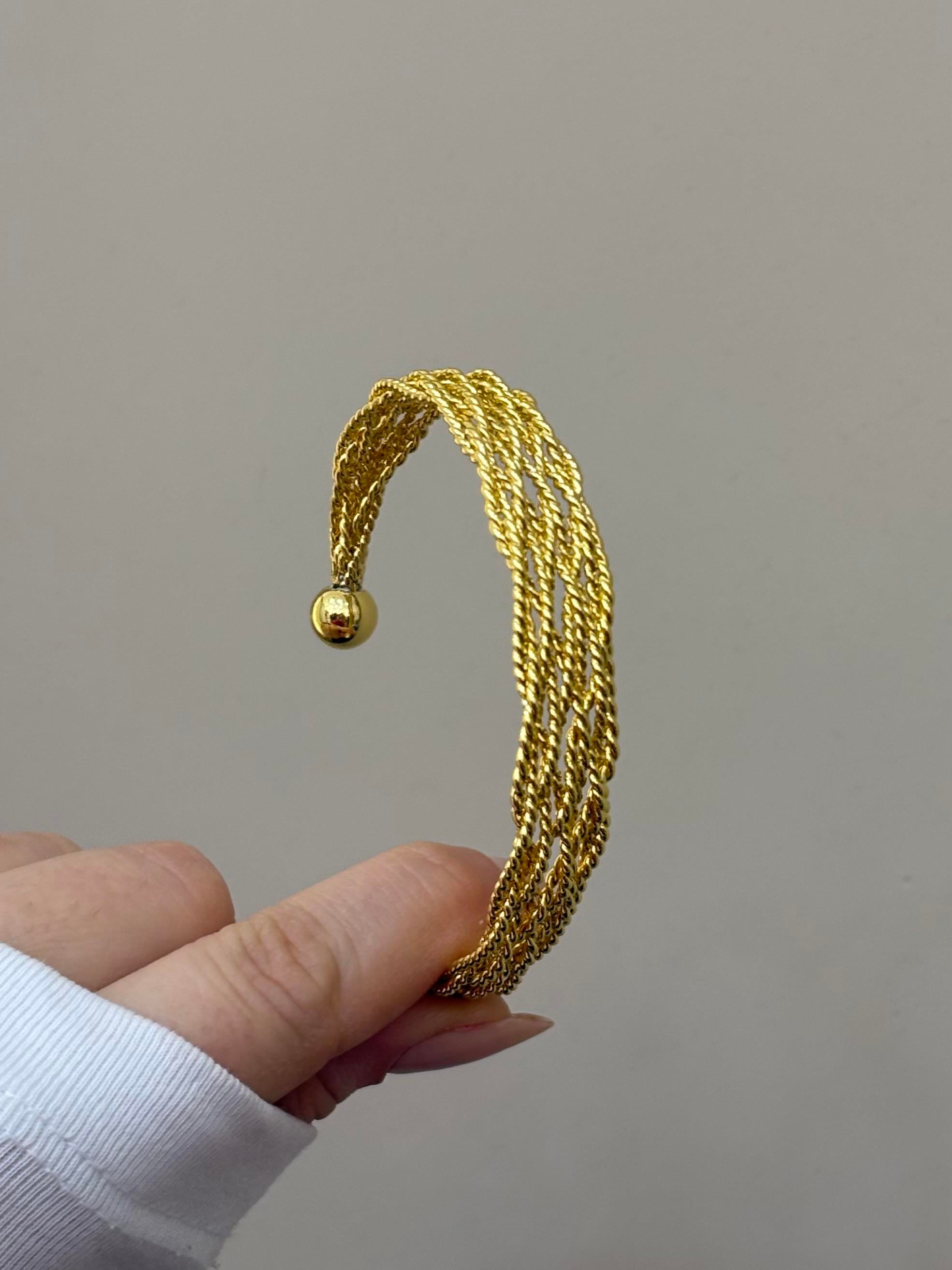 Kelepçe Bileklik Gold Renk