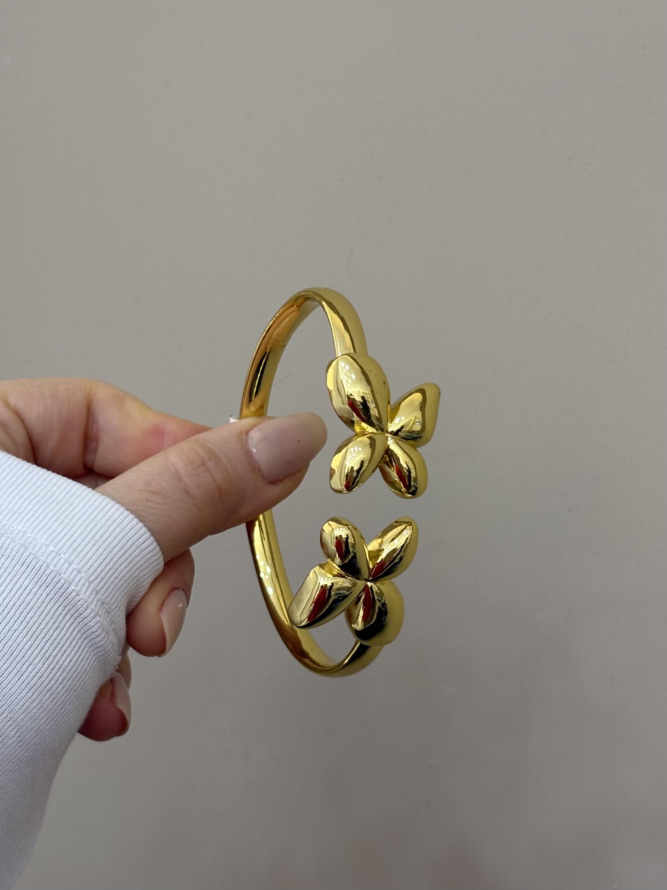 Kelepçe Bileklik Gold Renk
