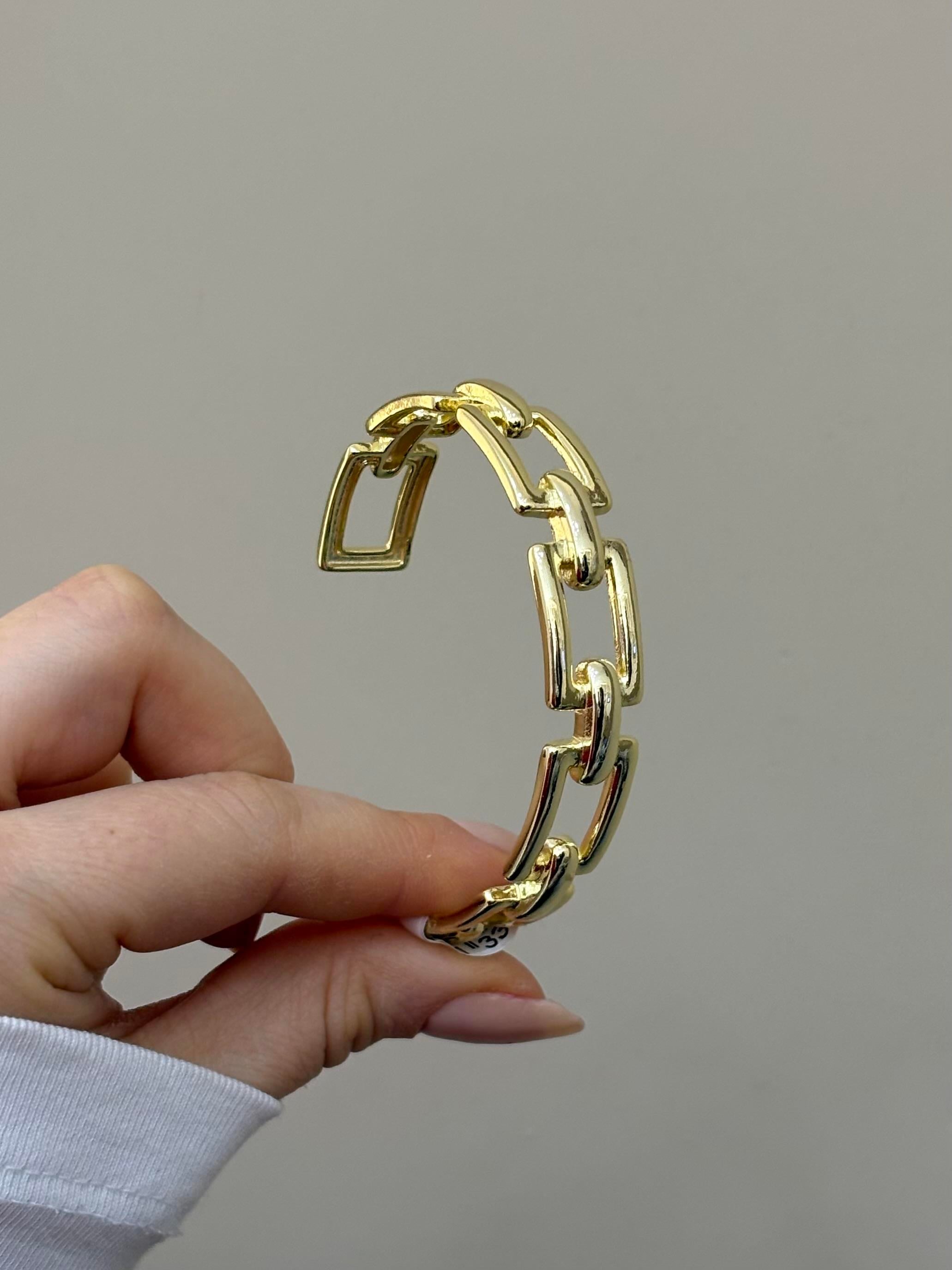 Kelepçe Bileklik Gold Renk