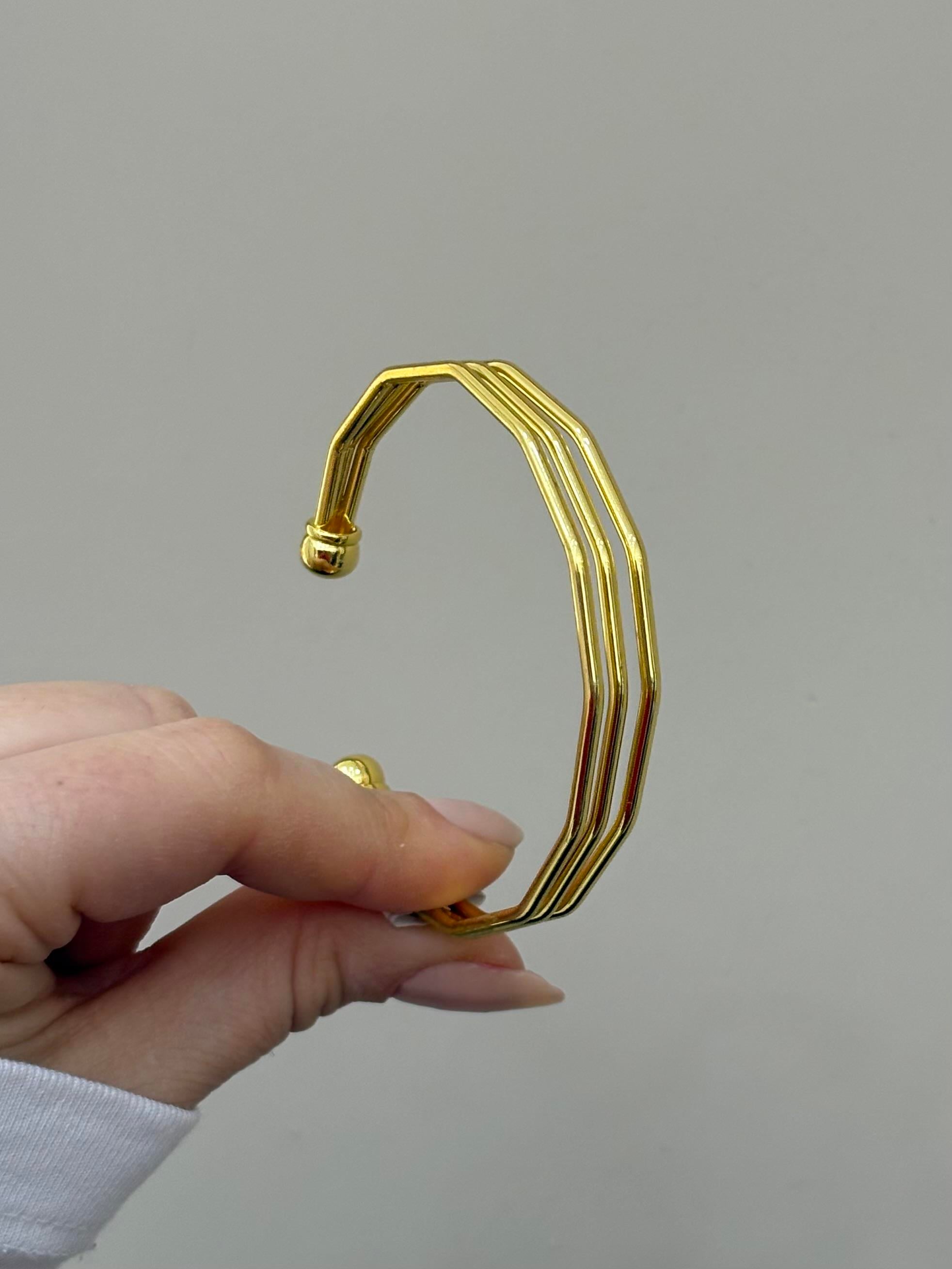 Kelepçe Bileklik Gold Renk