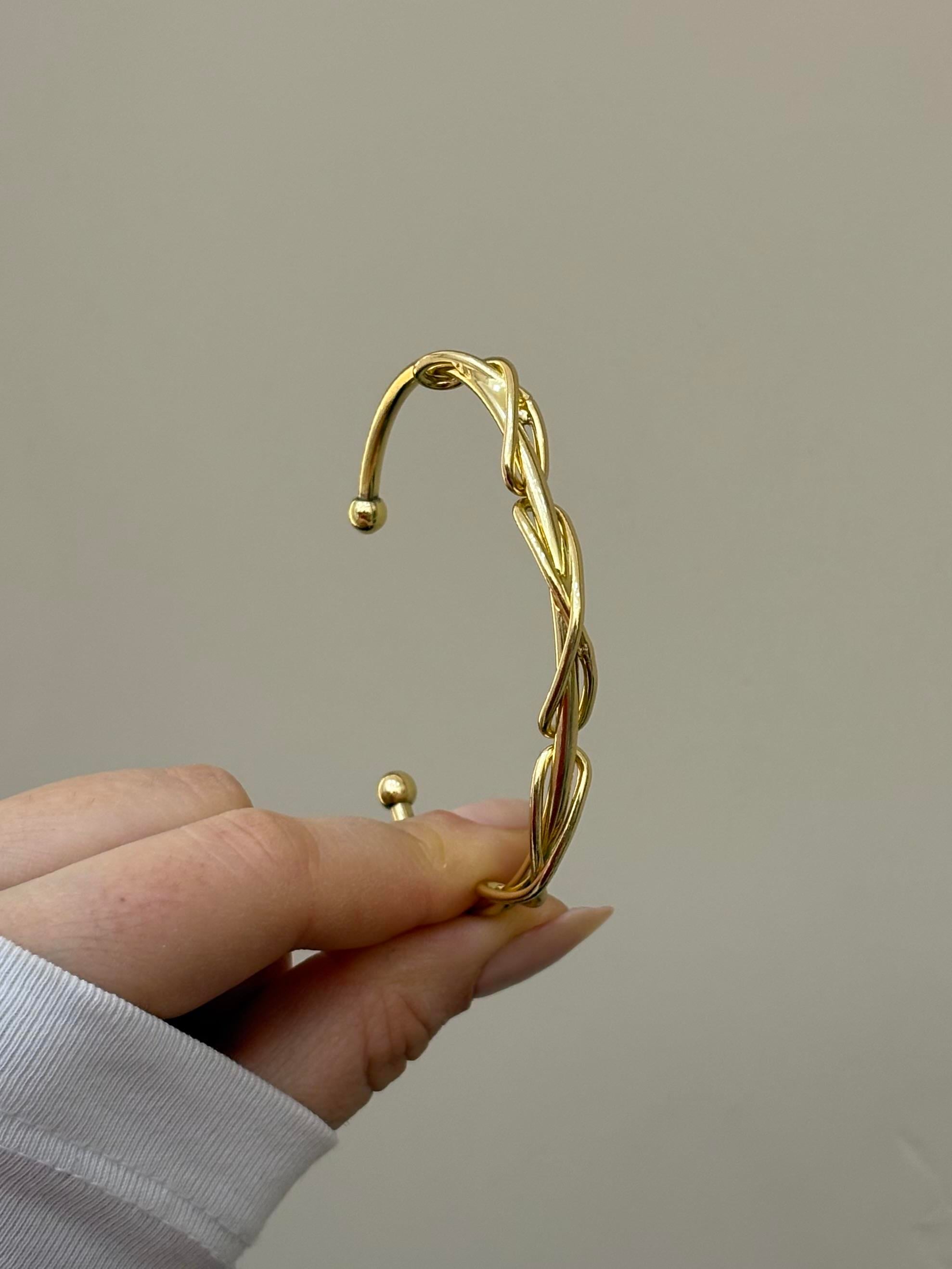 Kelepçe Bileklik Gold Renk