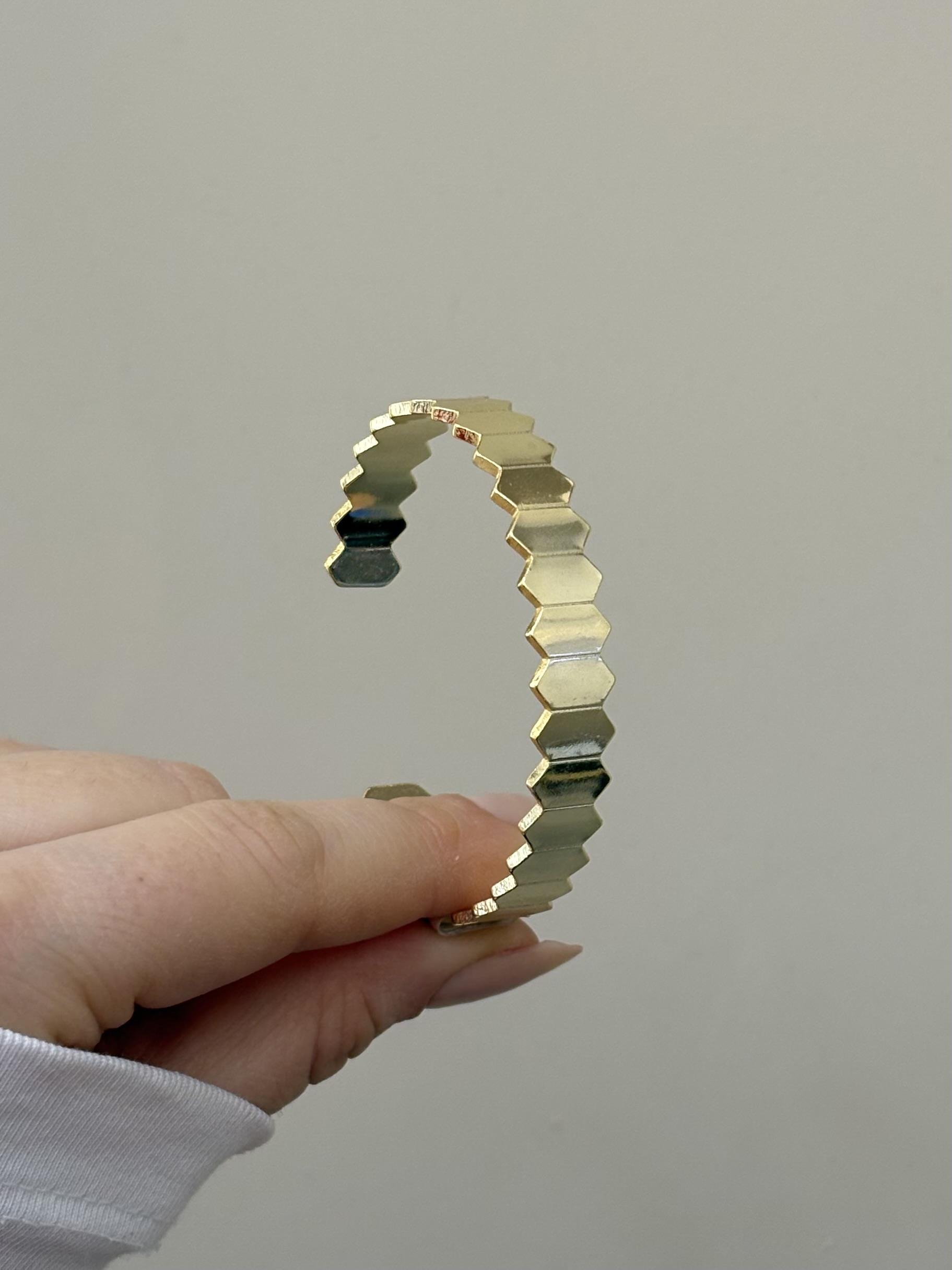 Kelepçe Bileklik Gold Renk