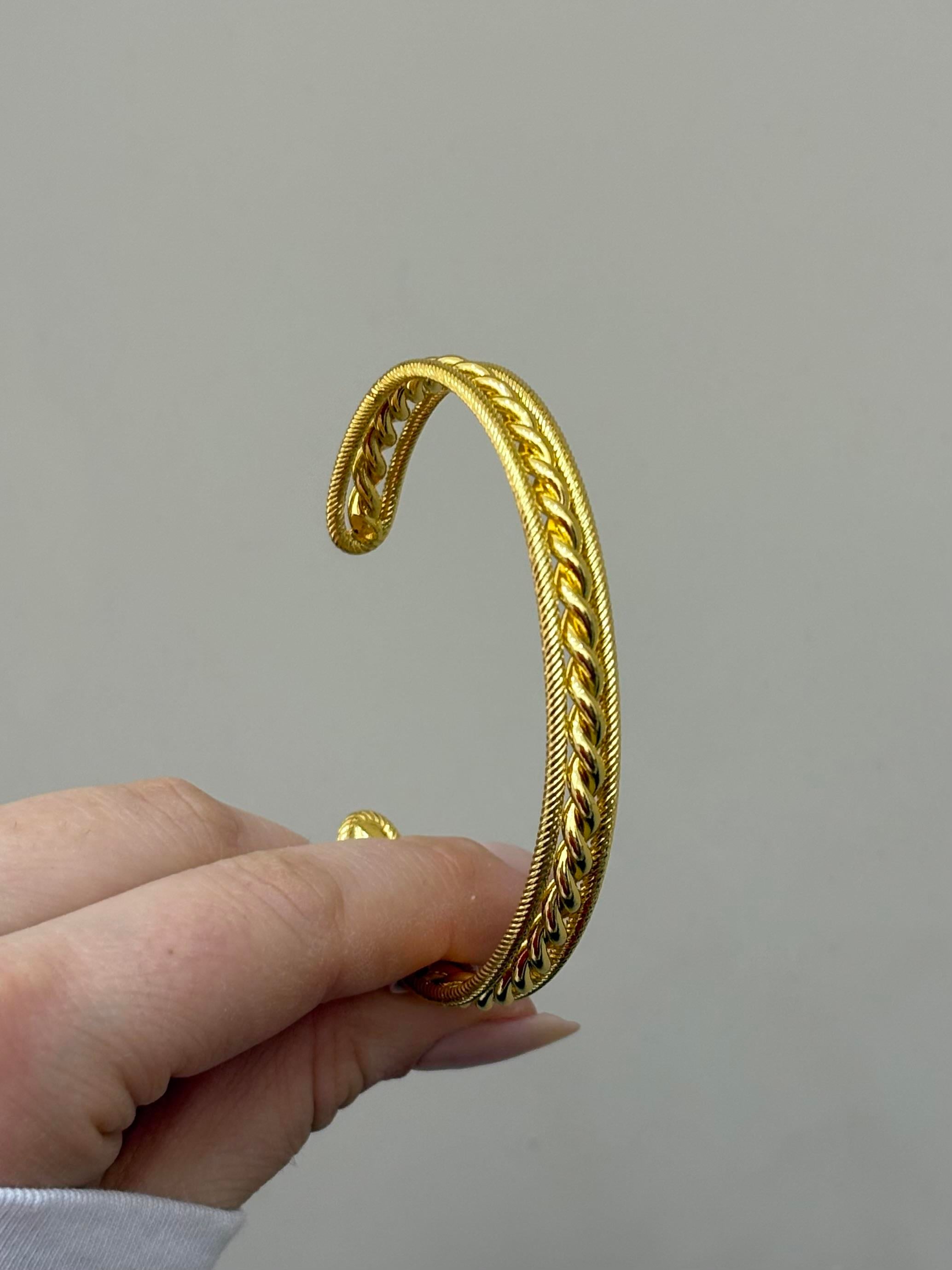 Kelepçe Bileklik Gold Renk
