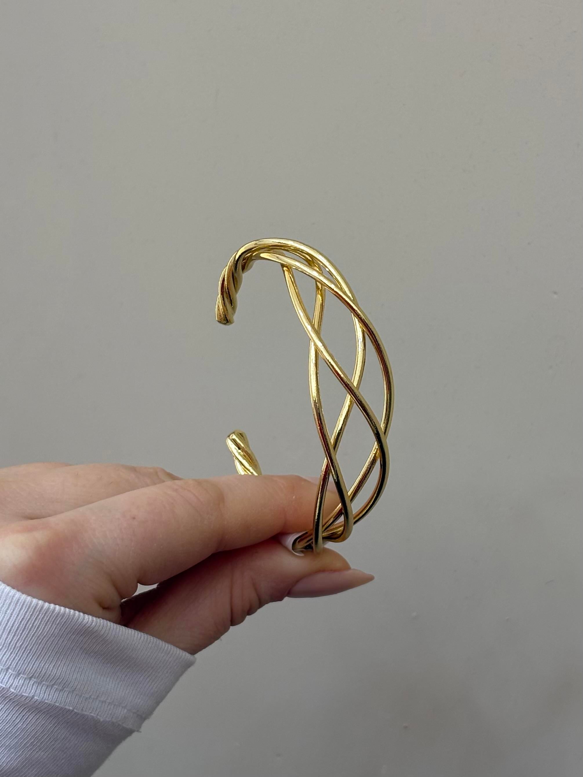 Kelepçe Bileklik Gold Renk