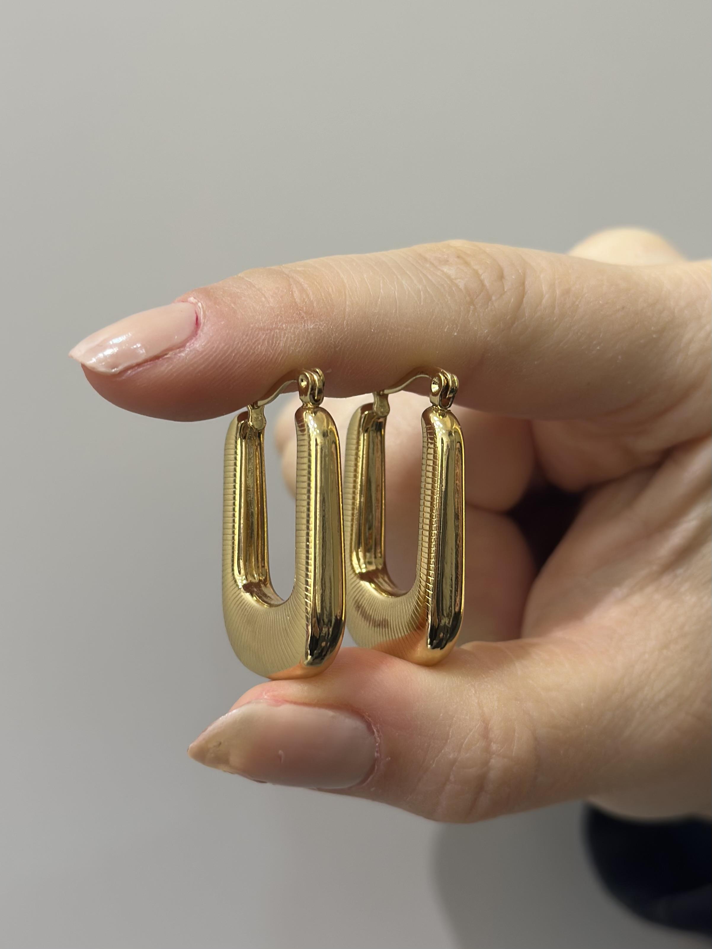 Küpe gold oval tasarım