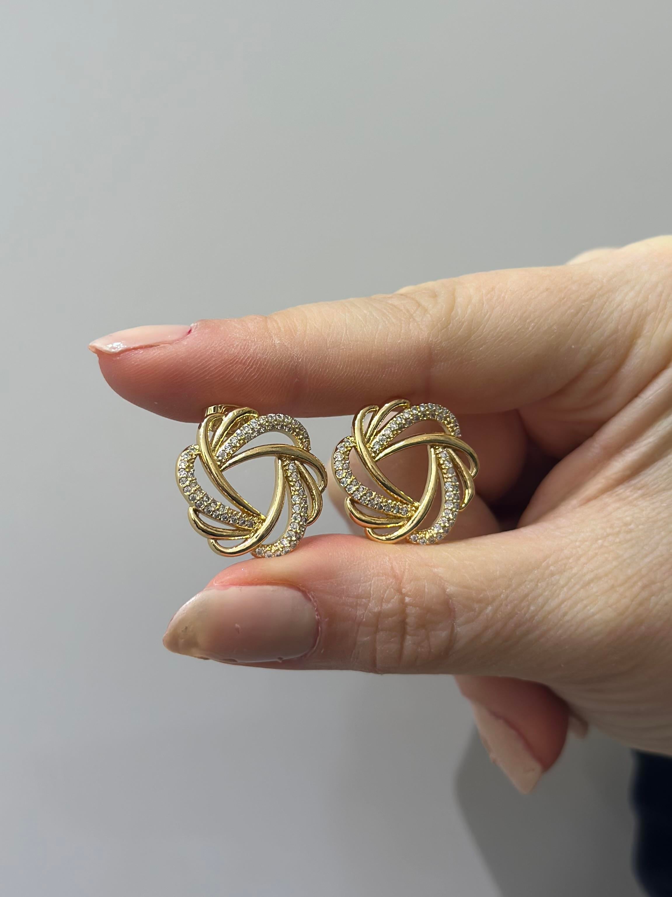 Küpe gold taş metal tasarım 
