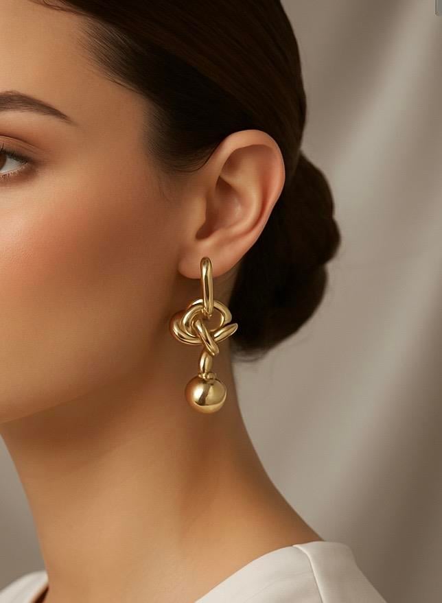 Küpe gold tasarım küpe