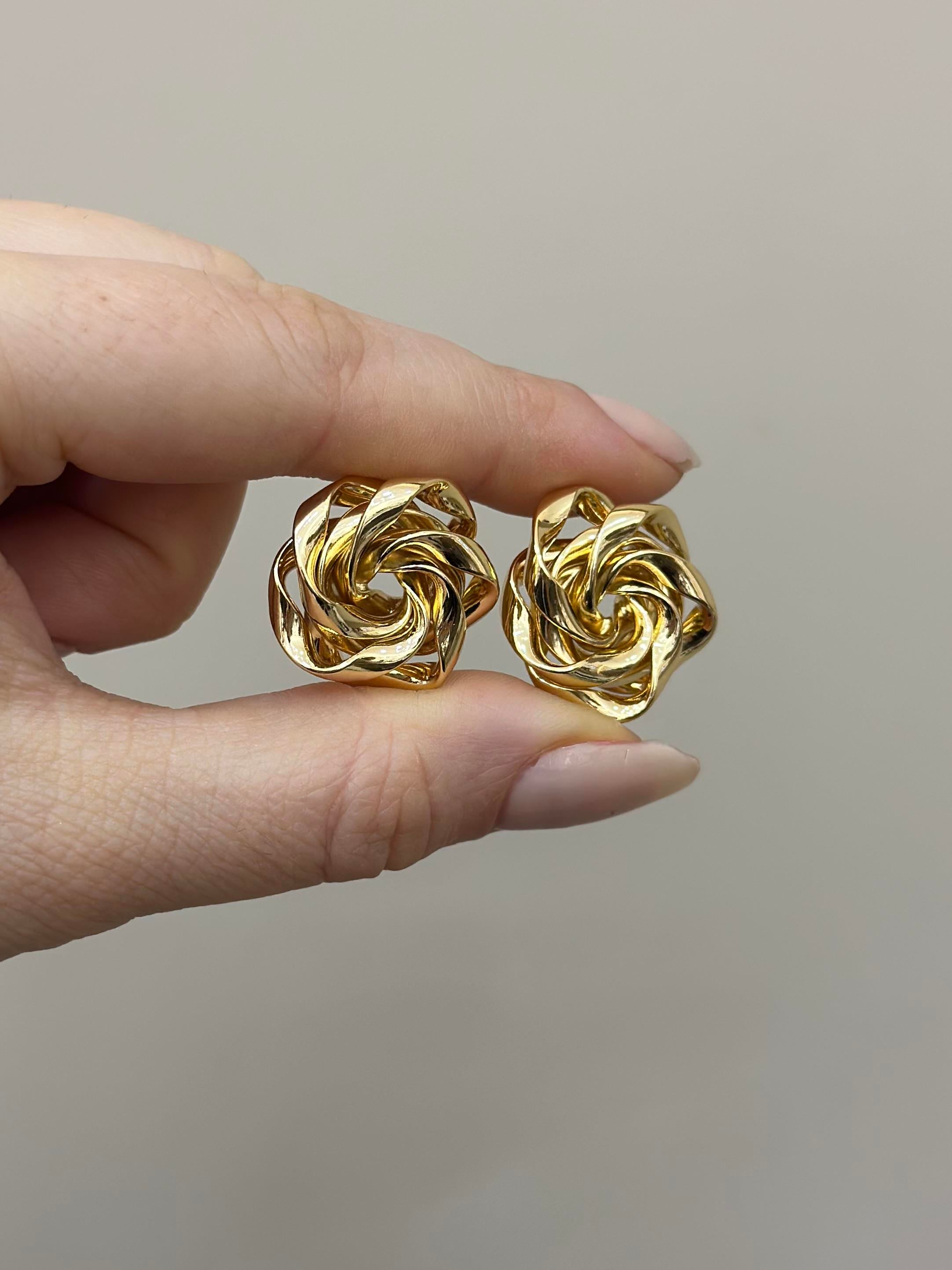 Küpe Gül Tasarım Gold Renk