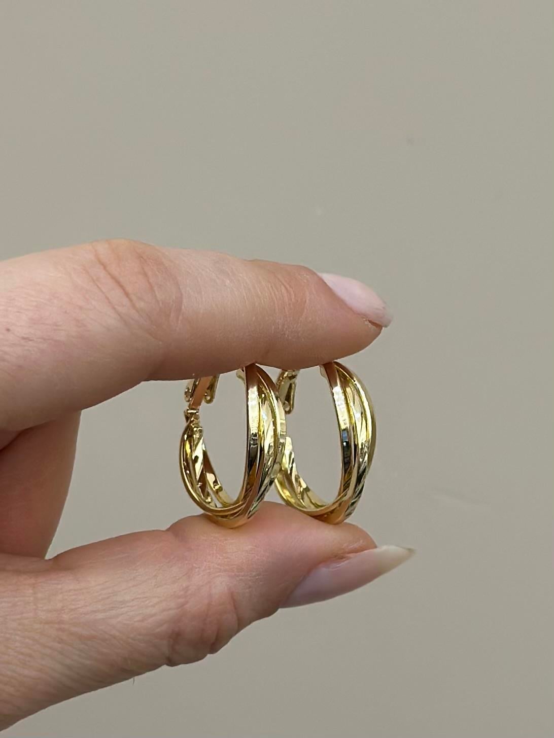 Küpe Halka Tasarım Gold Renk 