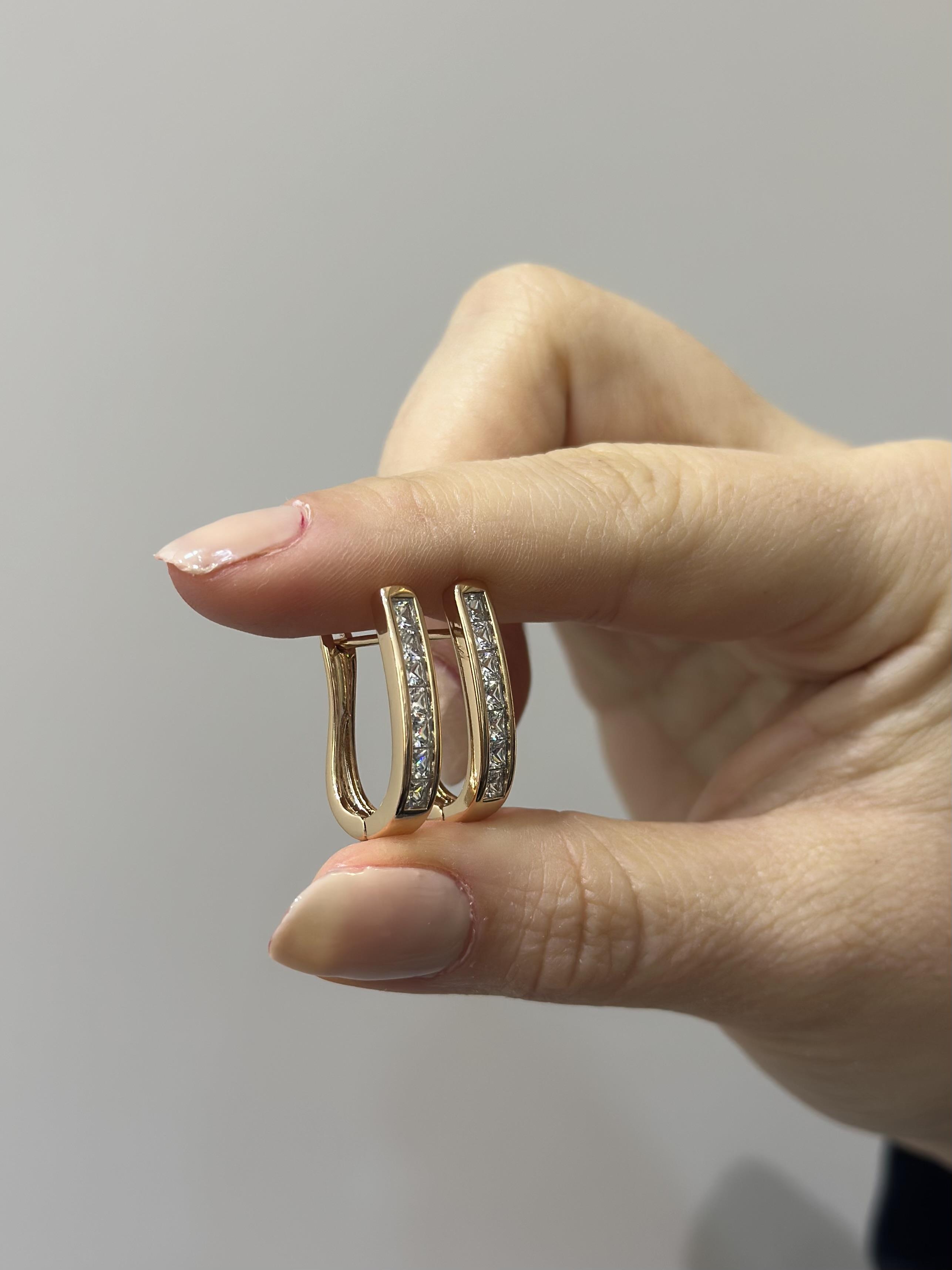 Küpe rose gold oval taşlı