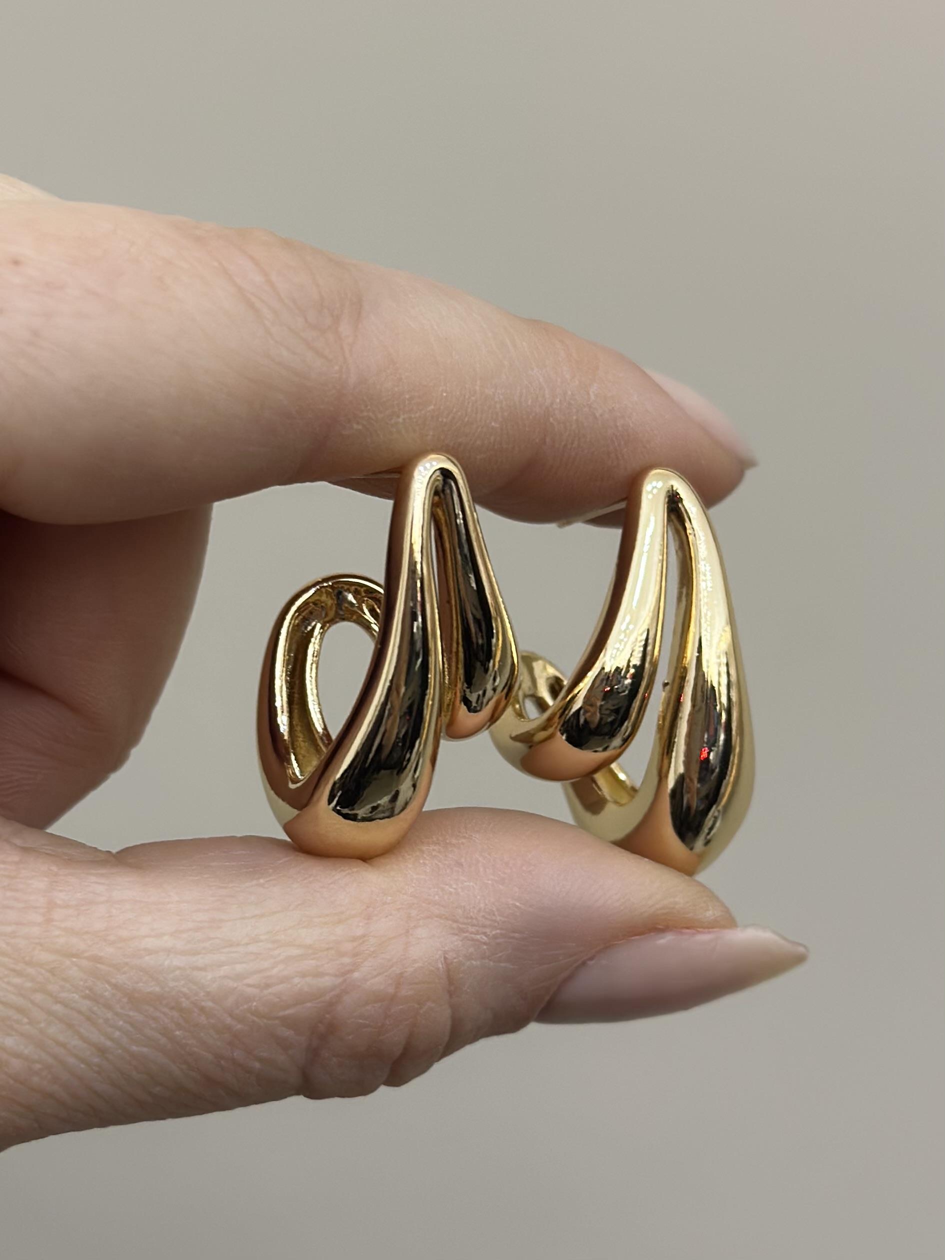 Küpe Tasarım Gold Renk