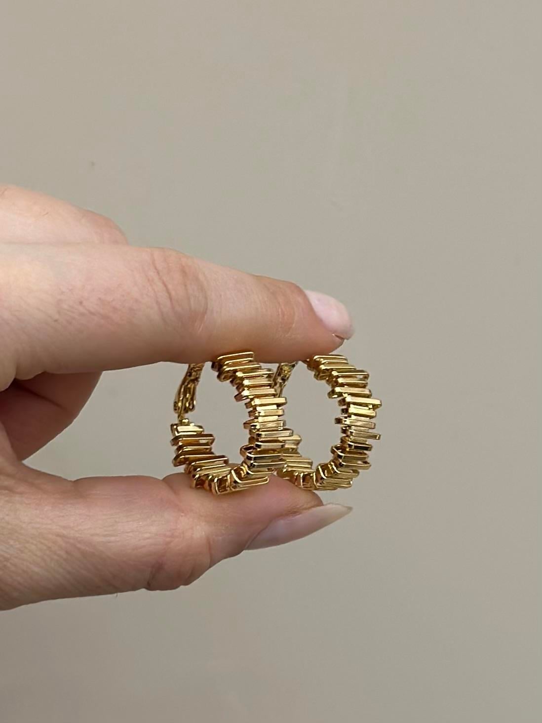 Küpe Tasarım Halka Gold Renk 