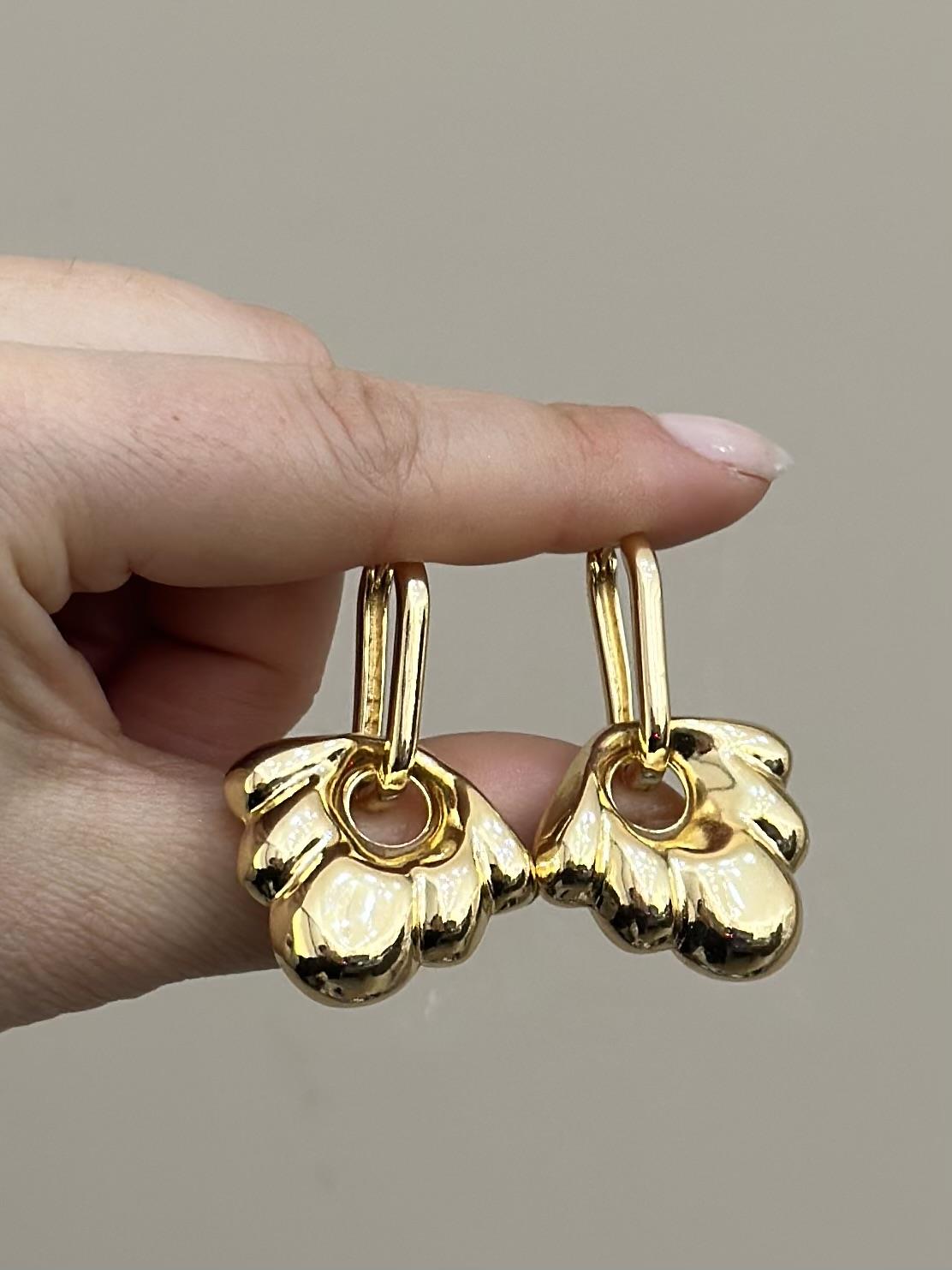 Küpe Tasarım Sallantı Gold Renk 