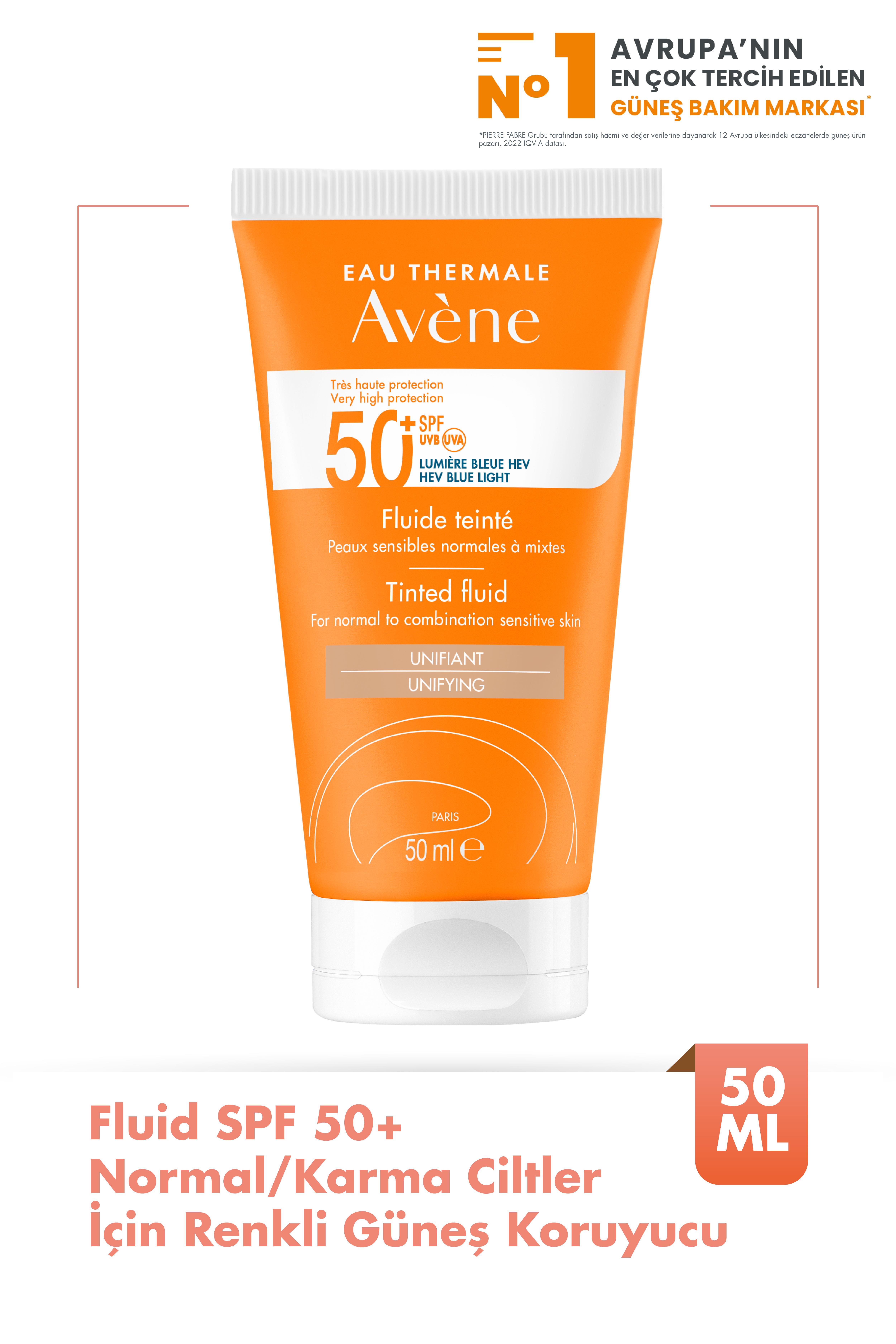 Avene Fluide Tinted  SPF50+ 