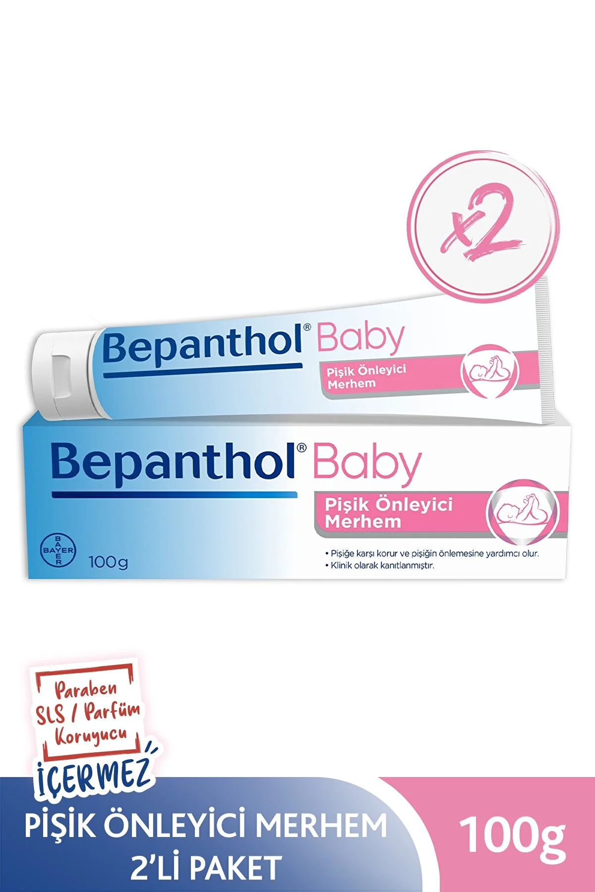 Bepanthol® Baby Pişik Önleyici Merhem 100 gr x2 Adet