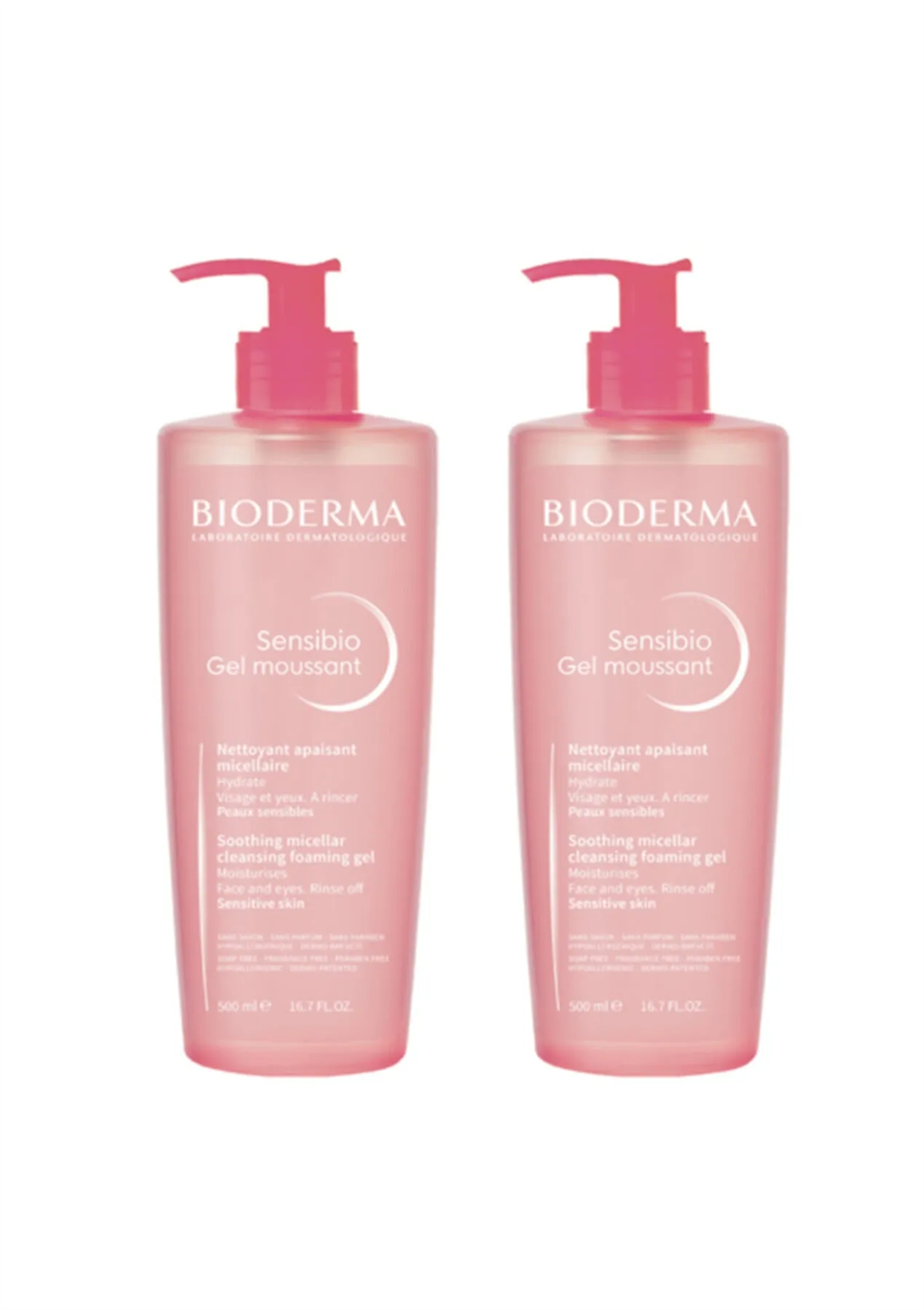 Bioderma Sensibio Foaming Jel 500 ml x  2 Adet    Orijinal Boy 2 Adetli Set