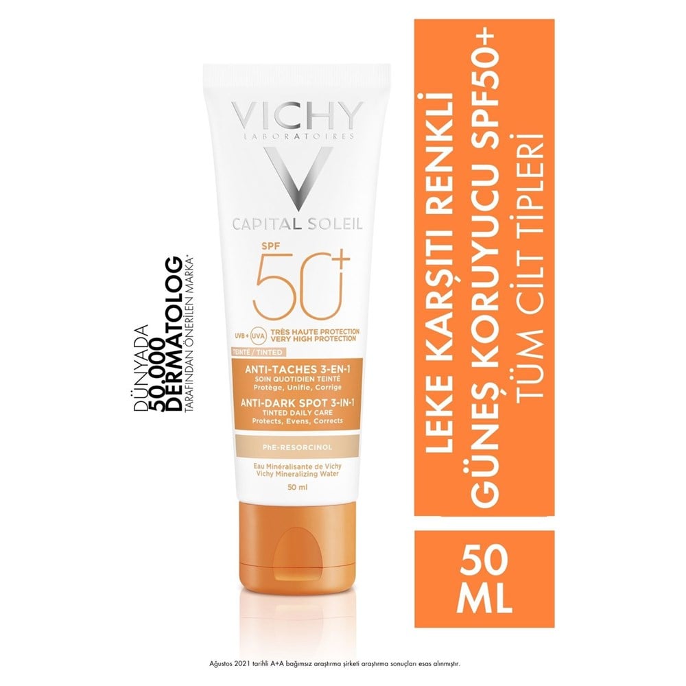 Capital Soleil
Çok Yüksek Korumalı Leke Karşıtı Yüz Kremi - Spf 50+
(Uva+Uvb)