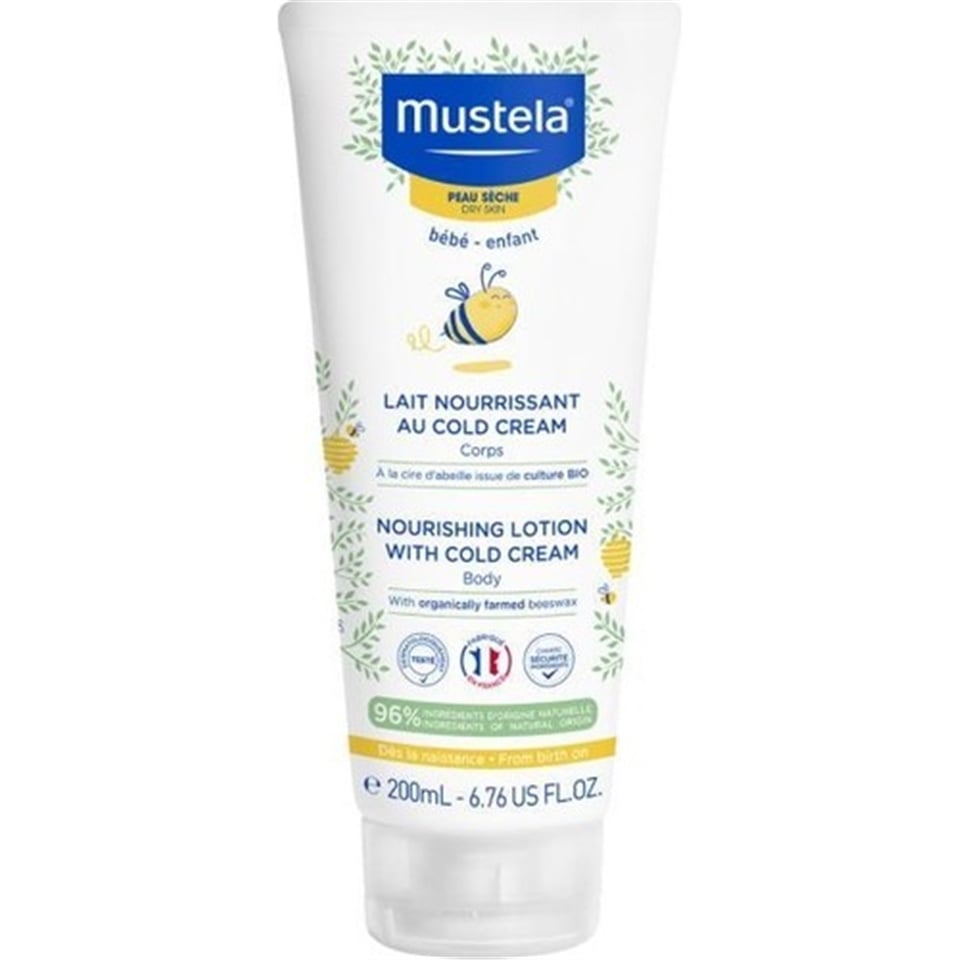 Cold Cream Ve Organik Balmumu İçeren Kuru Ciltler İçin Besleyici Bebek Losyonu