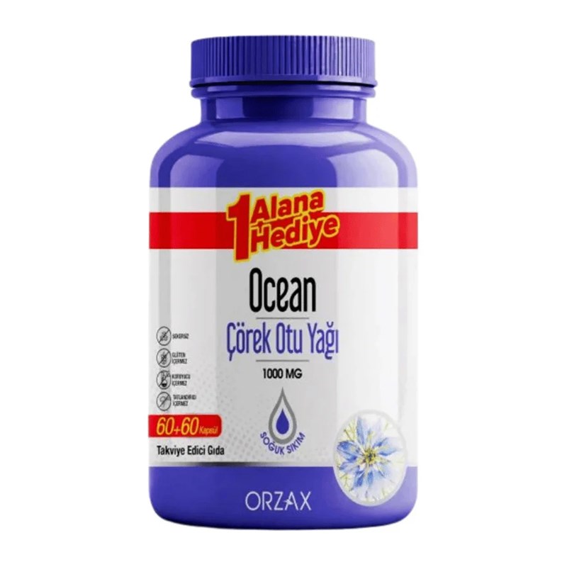 Ocean Çörek Otu Yağı 1000 mg 120 Kapsül