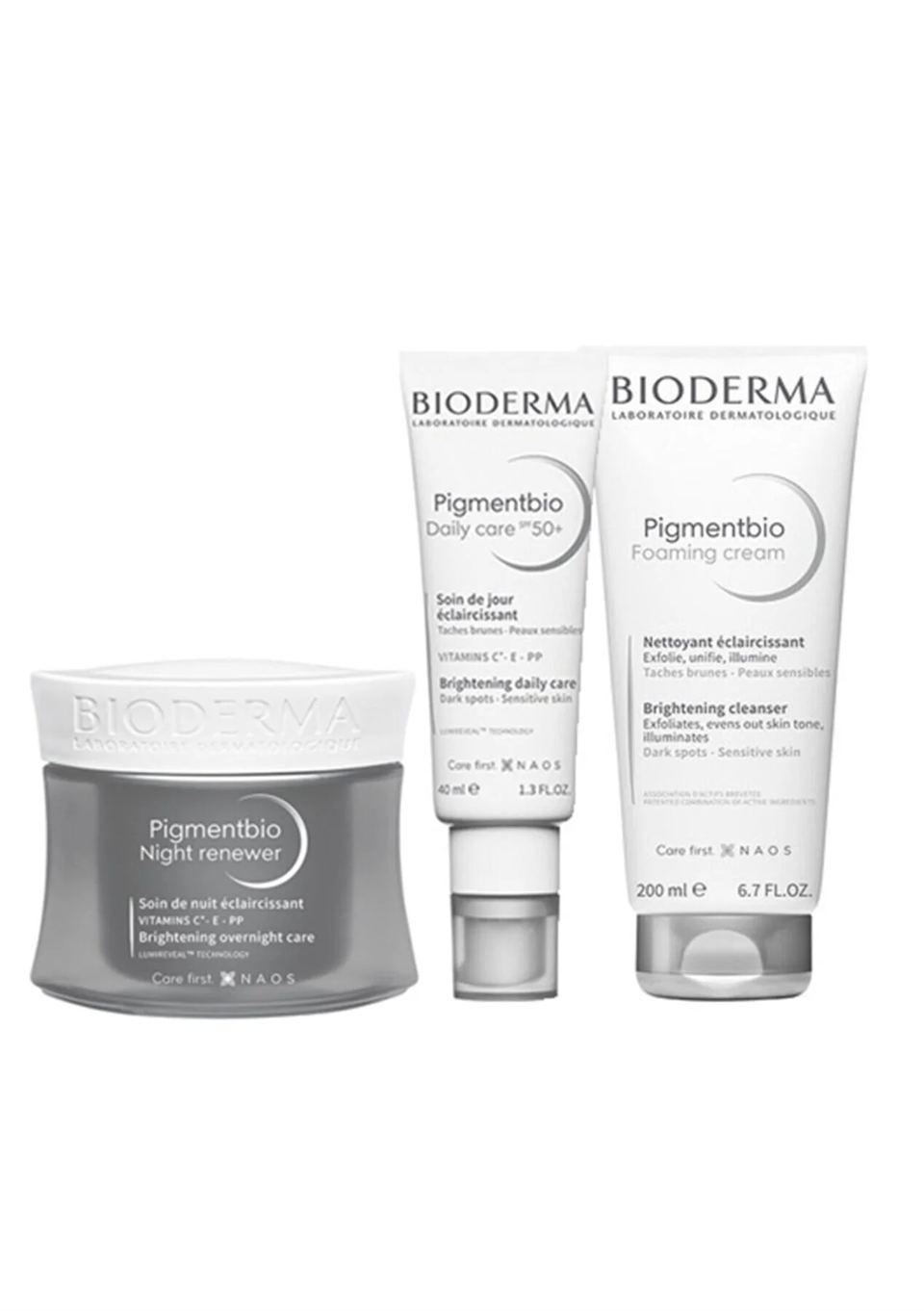 Pigmentbio Leke Serisi  Gece Kremi + Gündüz Kremi + Temizleme Jeli Orijinal Boy Set
