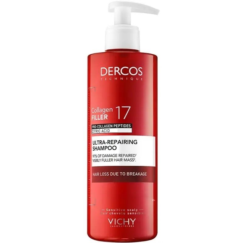 Vichy Dercos Collagen 17 Filler Tüm Saç Tipleri İçin Onarıcı Şampuan 400ml