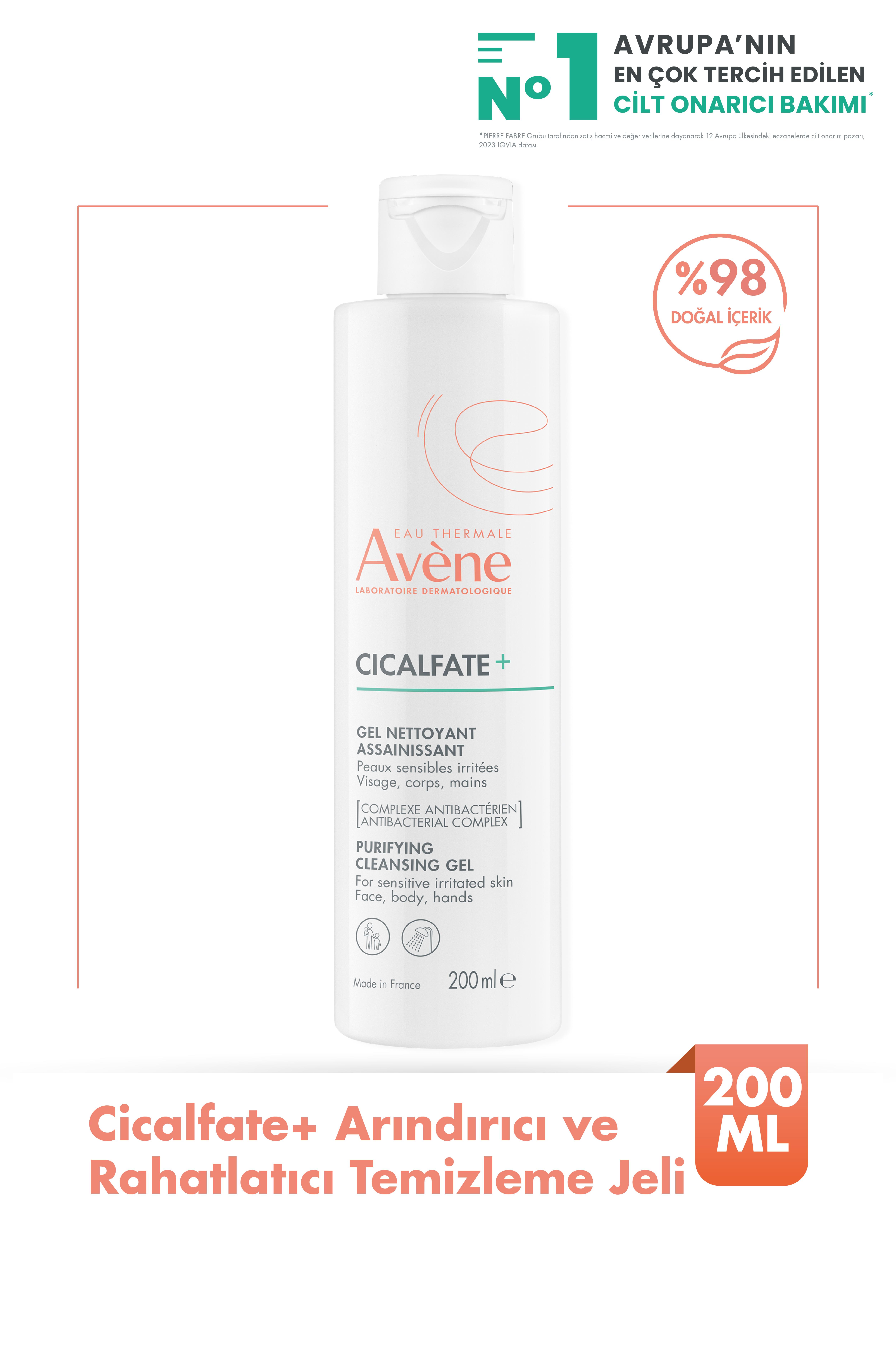 Avene Cicalfate+ Gel Nettoyant Purifiant 200 ml