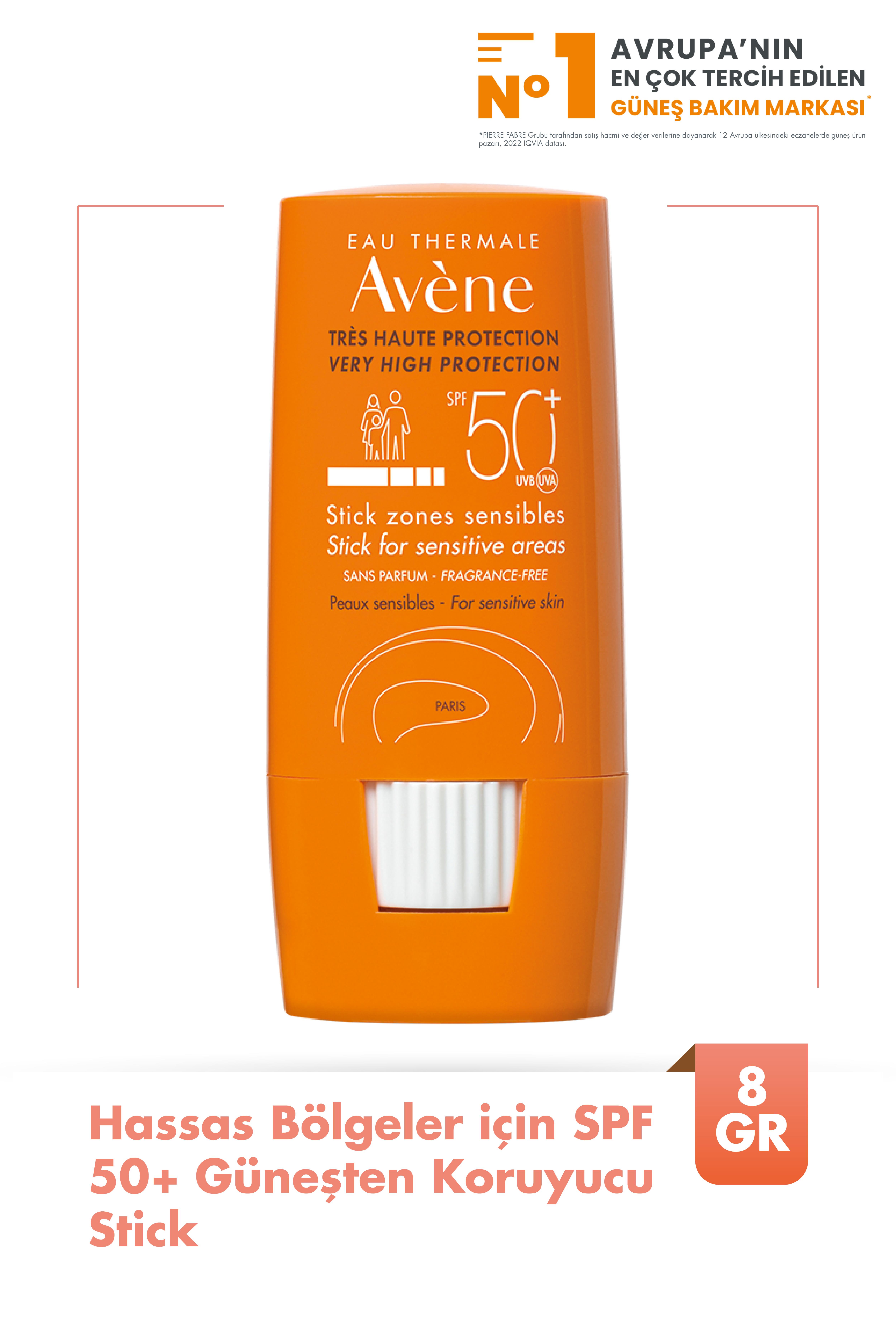 Avene Hassas Bölgeler için SPF 50+ Stick 