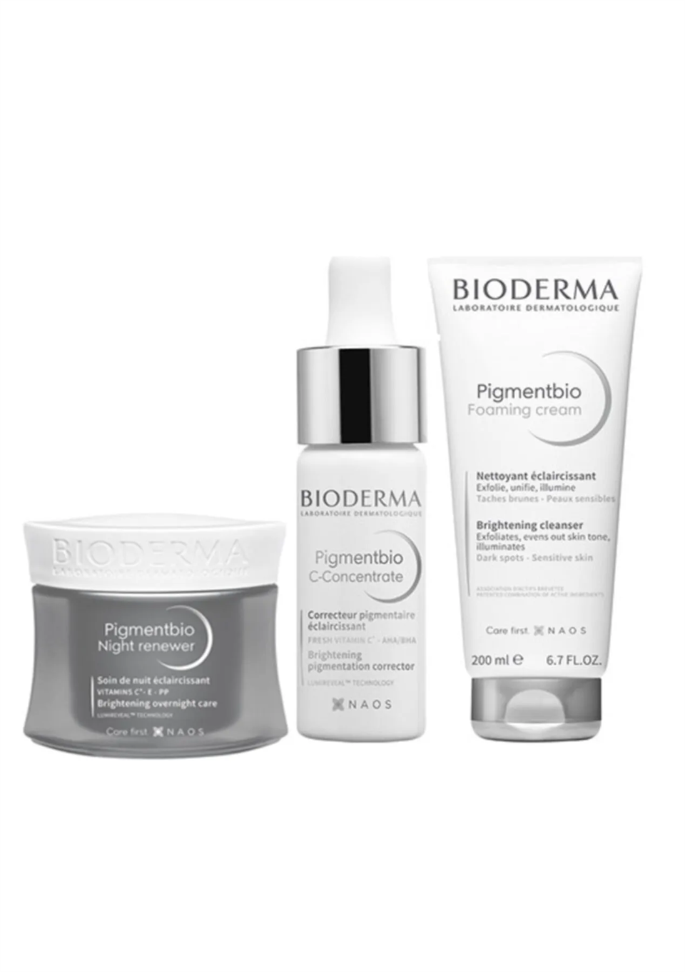 Bioderma Pigmentbio Leke Serisi | Gece Kremi + Serum + Temizleme Jeli Orijinal Boy 