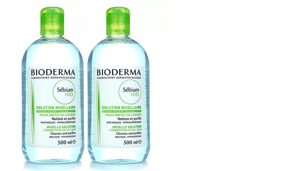 Bioderma Sebium H2O Yüz ve Makyaj Temizleme Suyu 2 x 500 ml