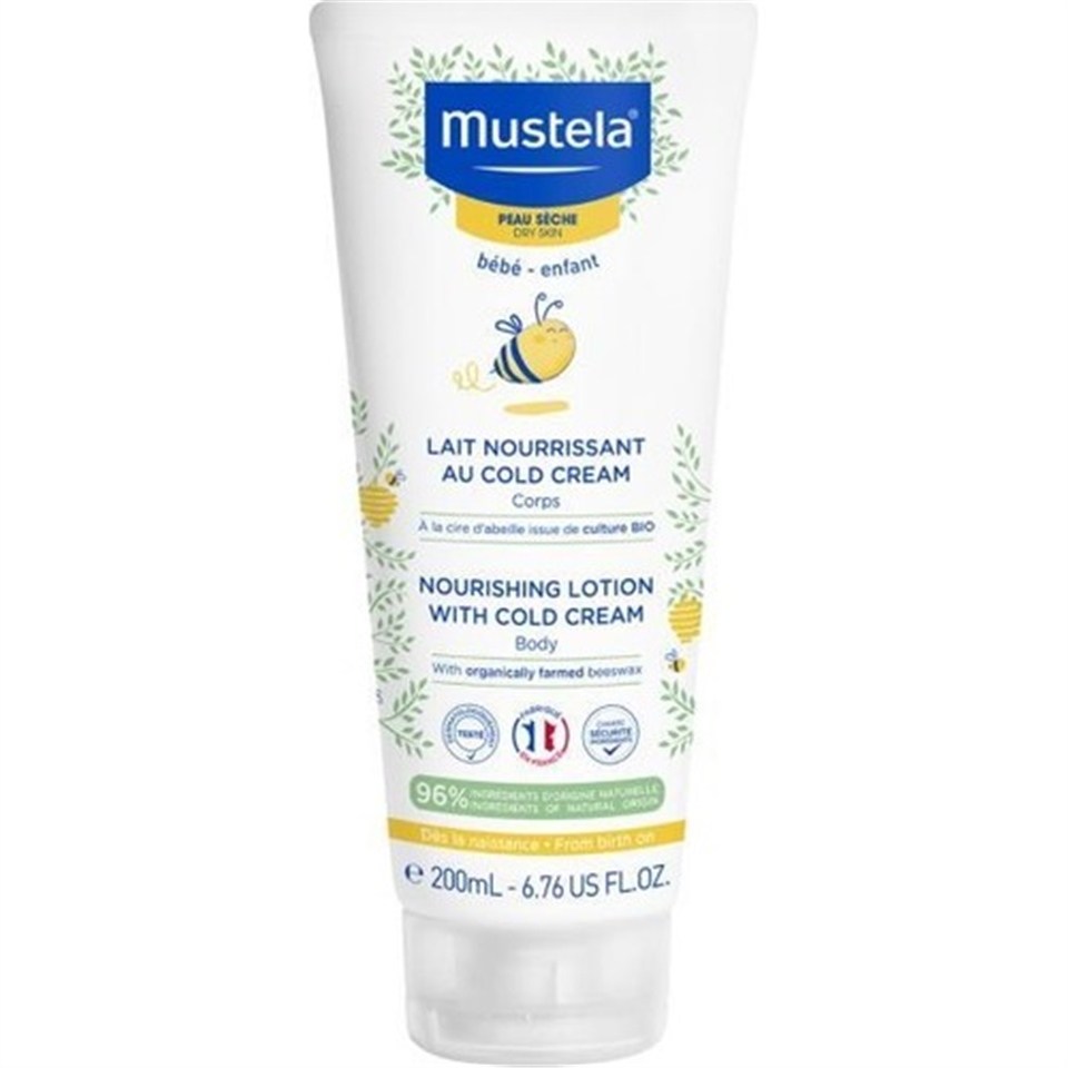 Cold Cream Ve Organik Balmumu İçeren Kuru Ciltler İçin Besleyici Bebek Losyonu