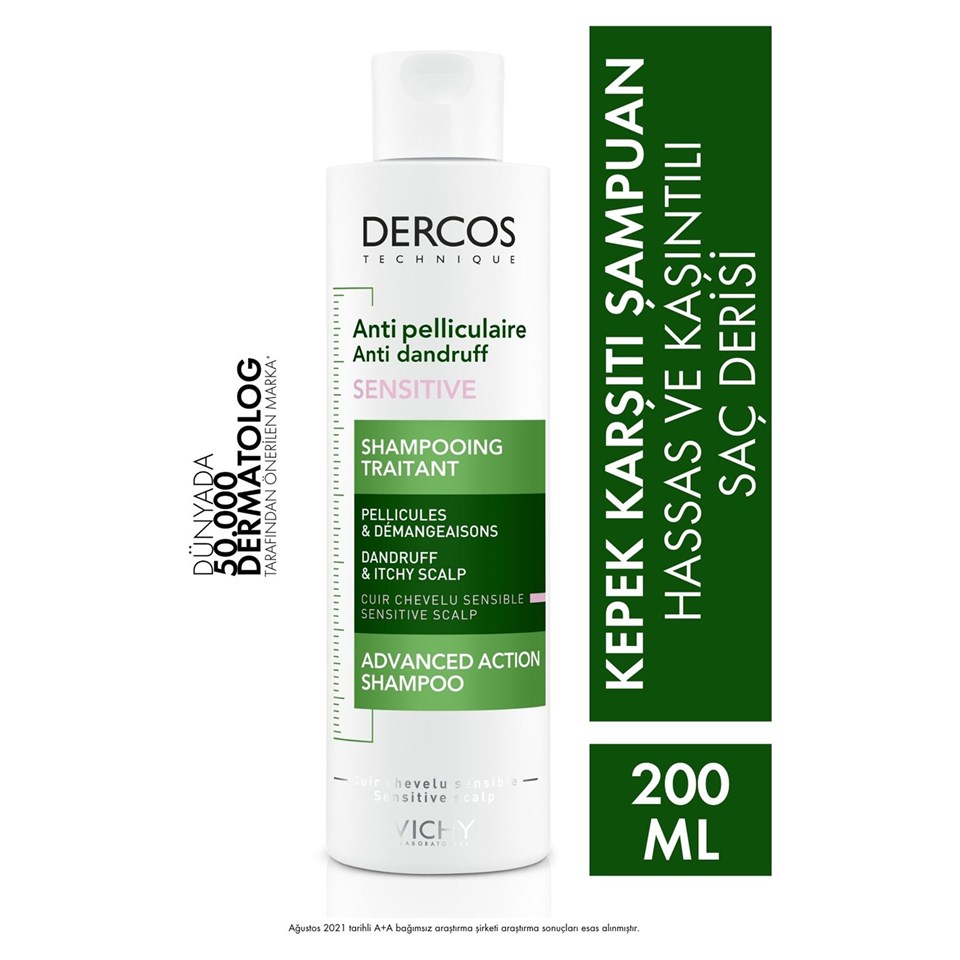 Dercos 
Anti-Dandruff Kepek Karşıtı Bakım Şampuanı - Hassas Ve Kaşıntılı Saç Derisi