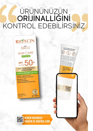 Bioxcin Sun Care Akneye Eğilimli Ciltler Için Güneş Kremi 50 Spf - Akne,  Dry Touch, Mat 50 ml