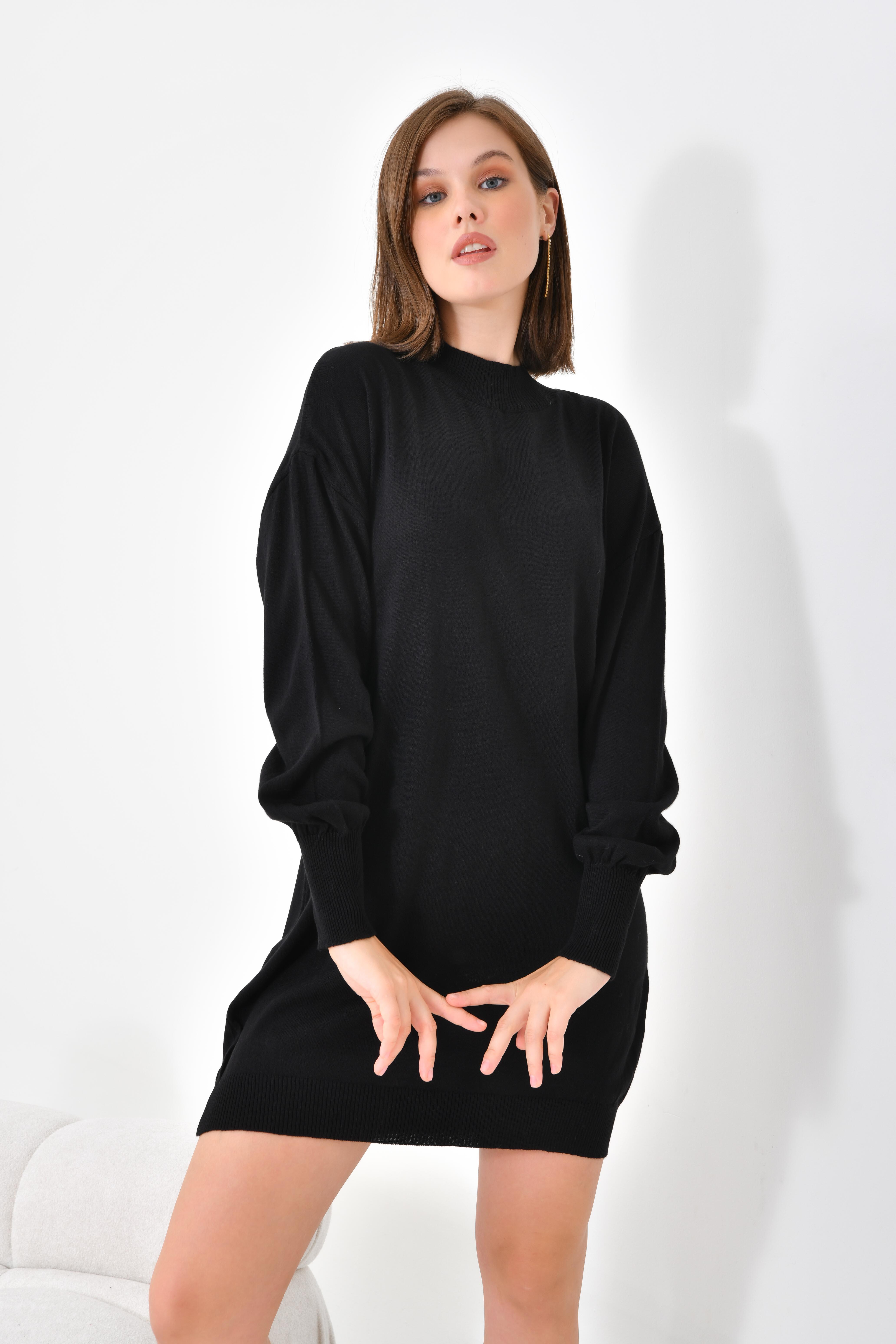 Firoy Kadın Basic Tunik  Siyah