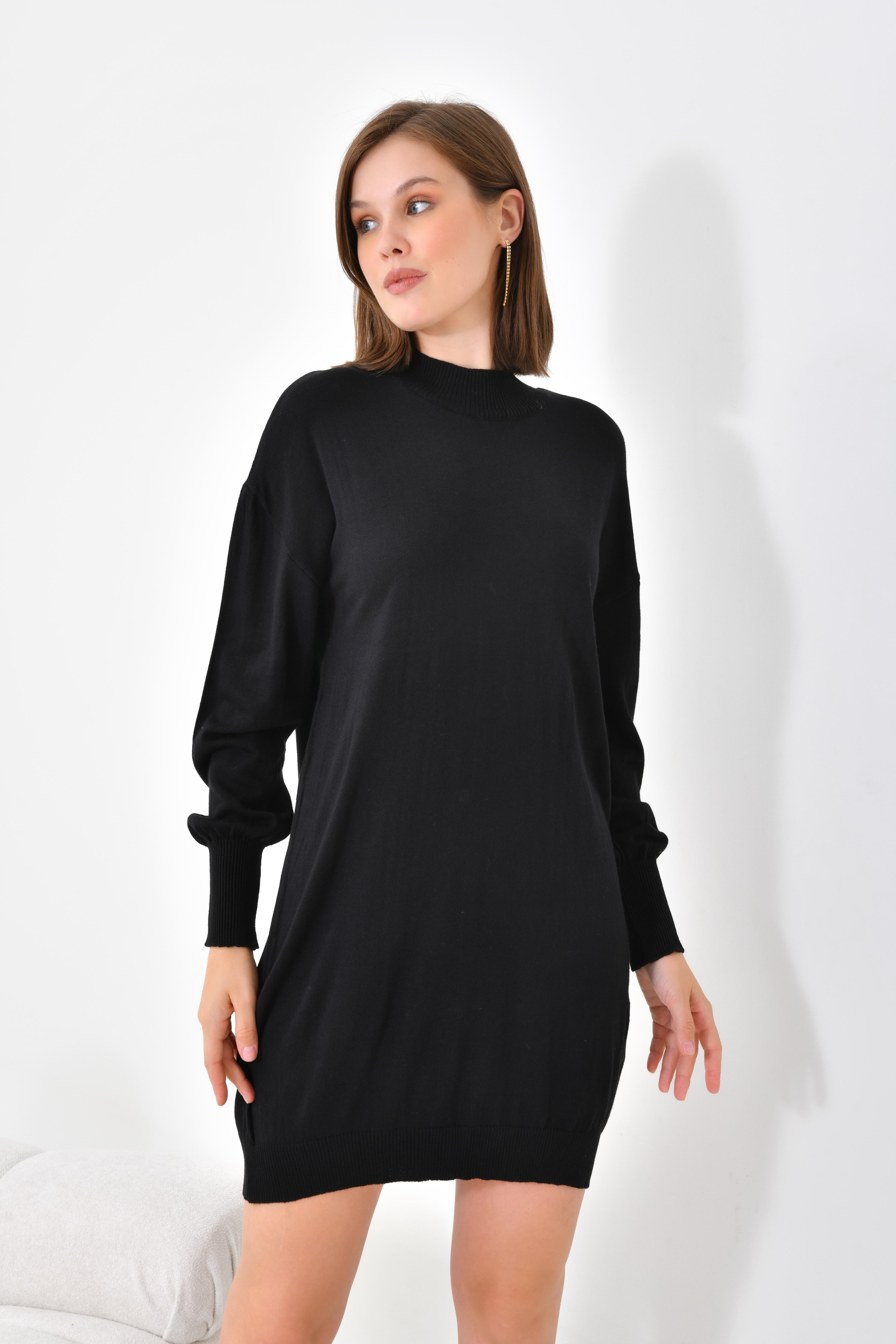 Firoy Kadın Basic Tunik  Siyah