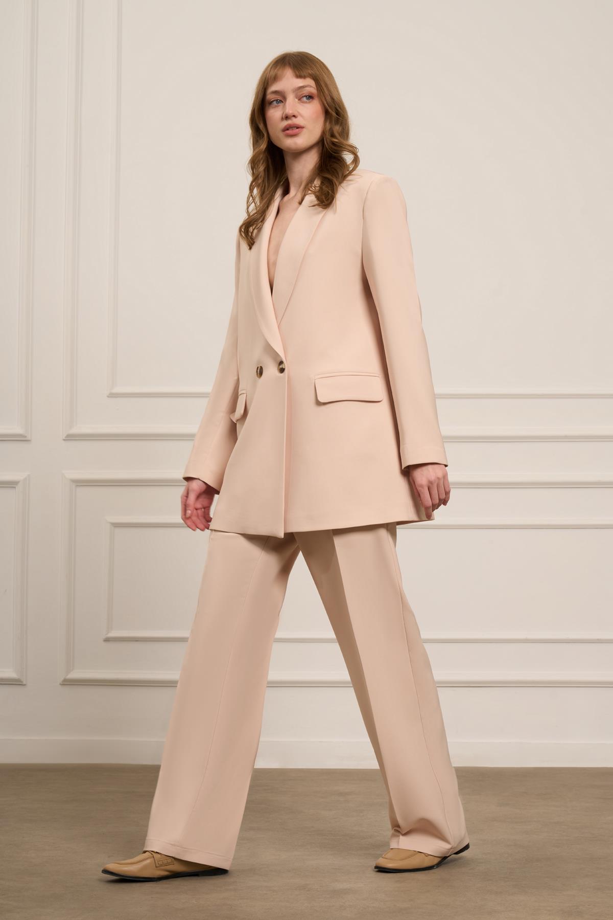 Firoy Kadın Blazer Takım  Beige