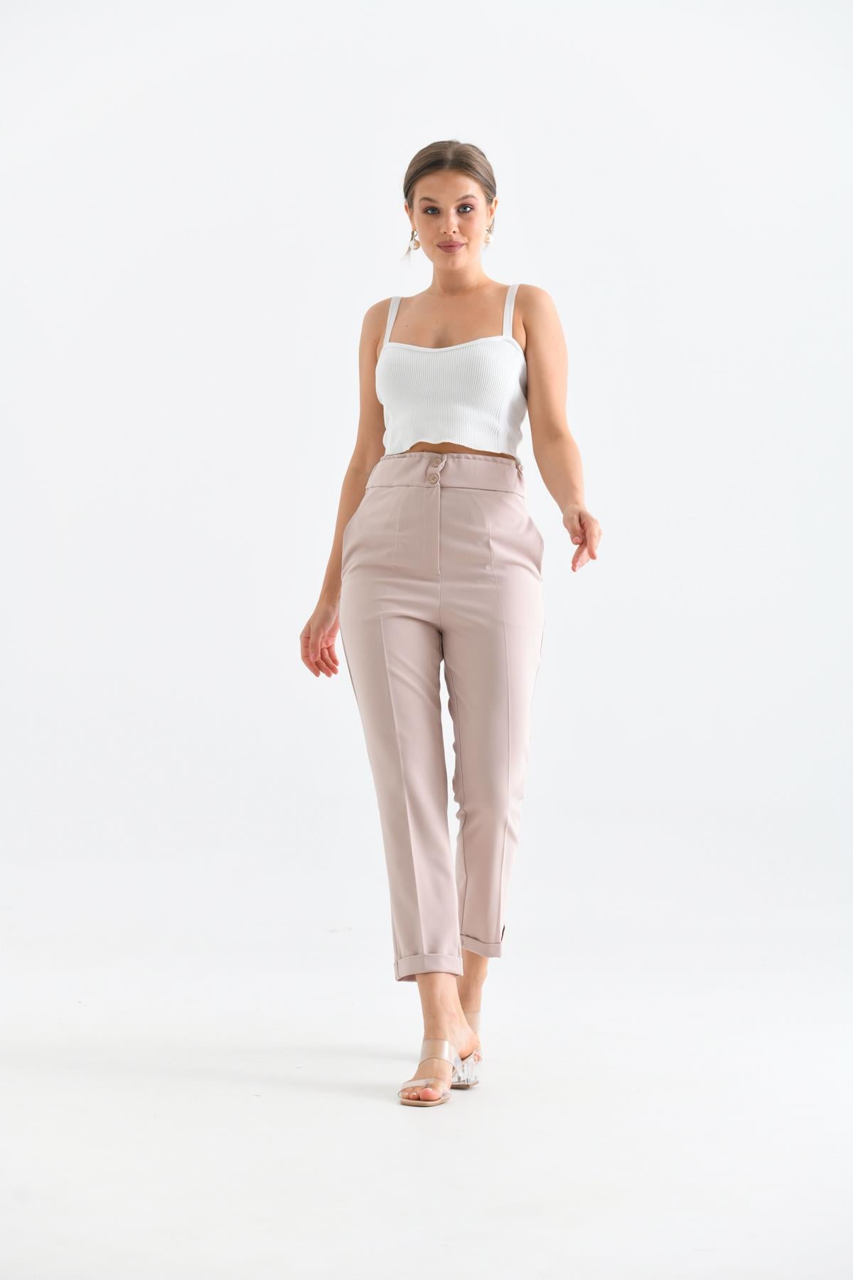 Firoy Kadın Douable Crep  Beige