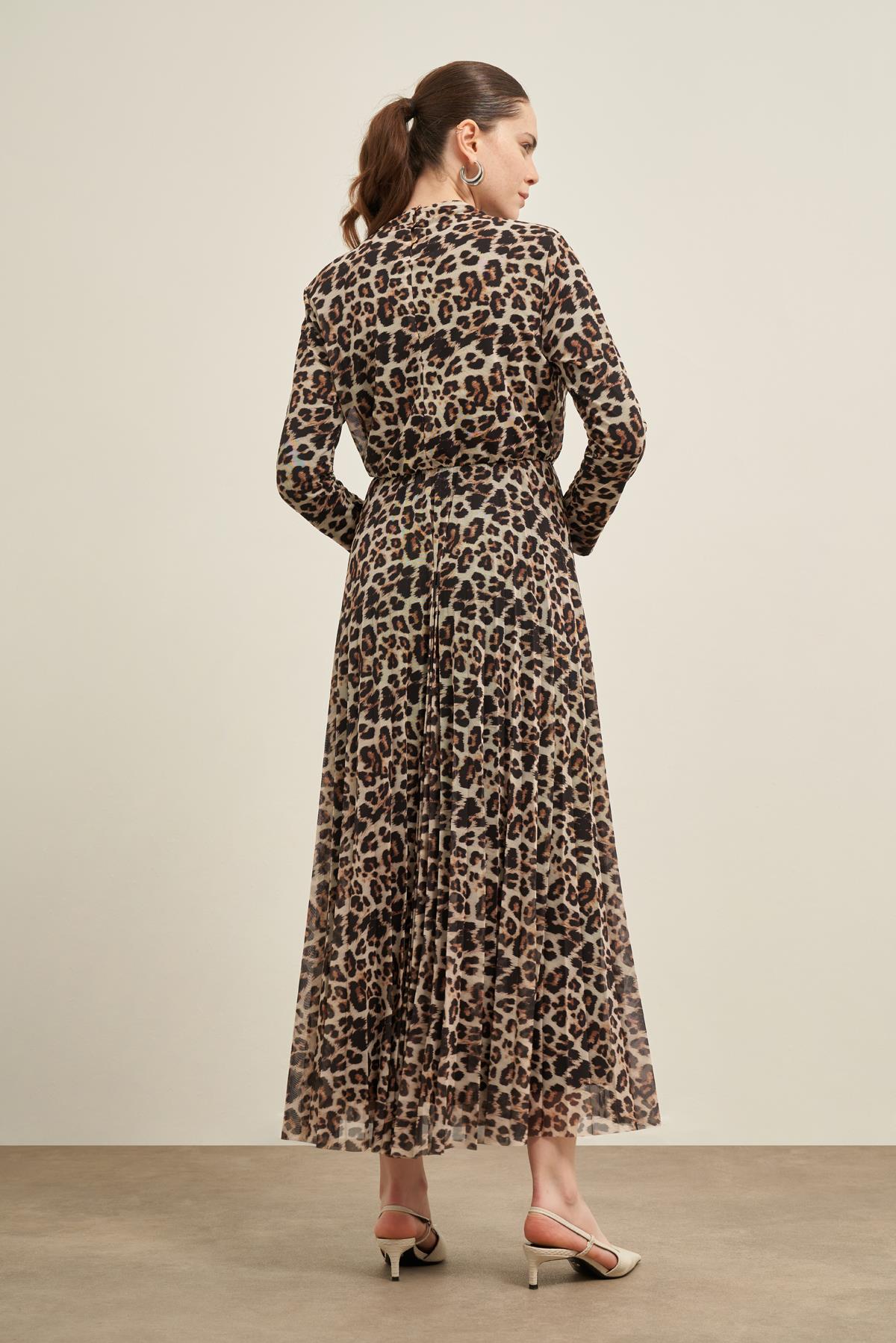 Firoy Kadın Leopar Elbise  LEOPAR