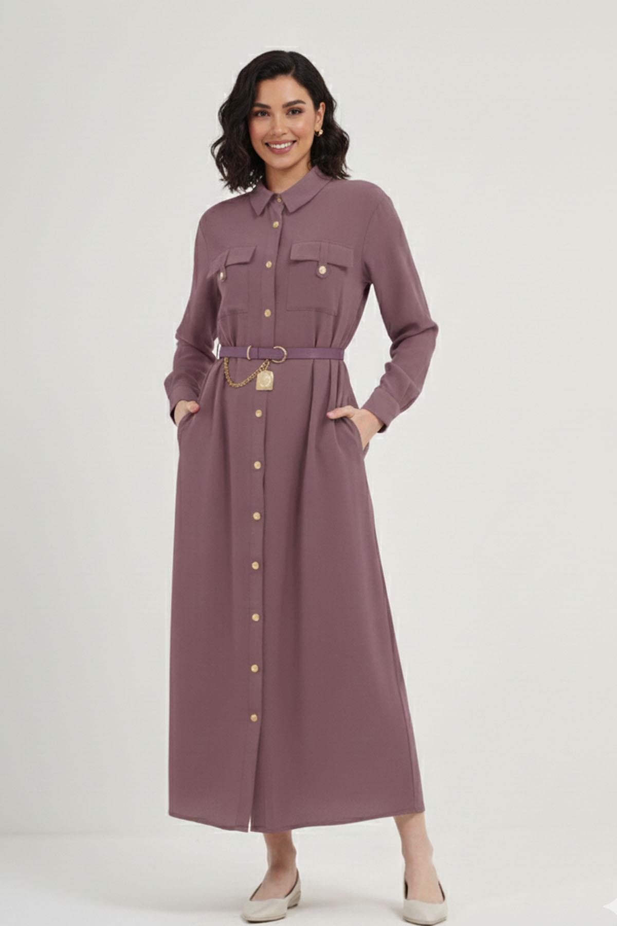 Firoy Kadın Modal Elbise  Gül