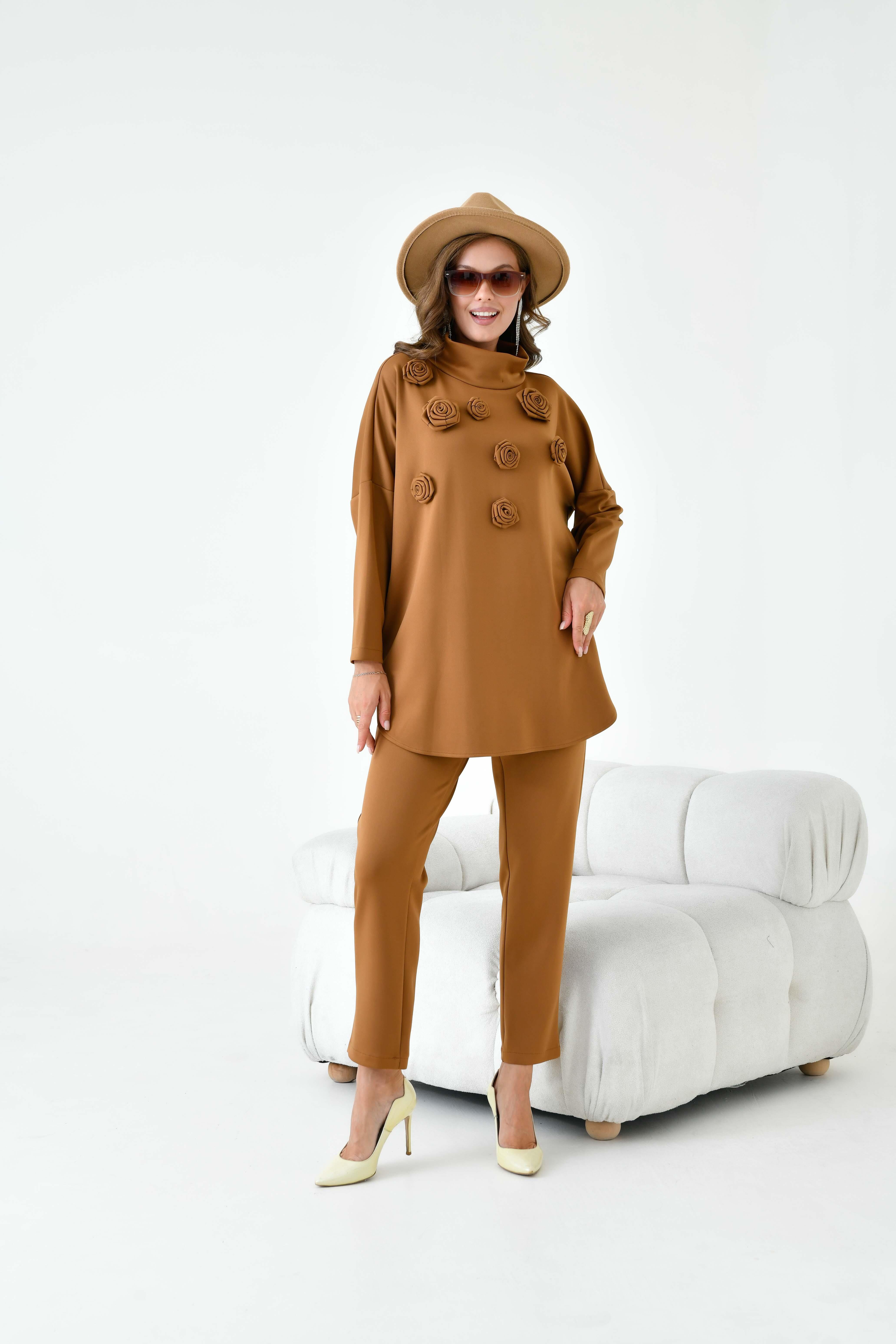 Firoy Kadın Scuba Takım  Camel