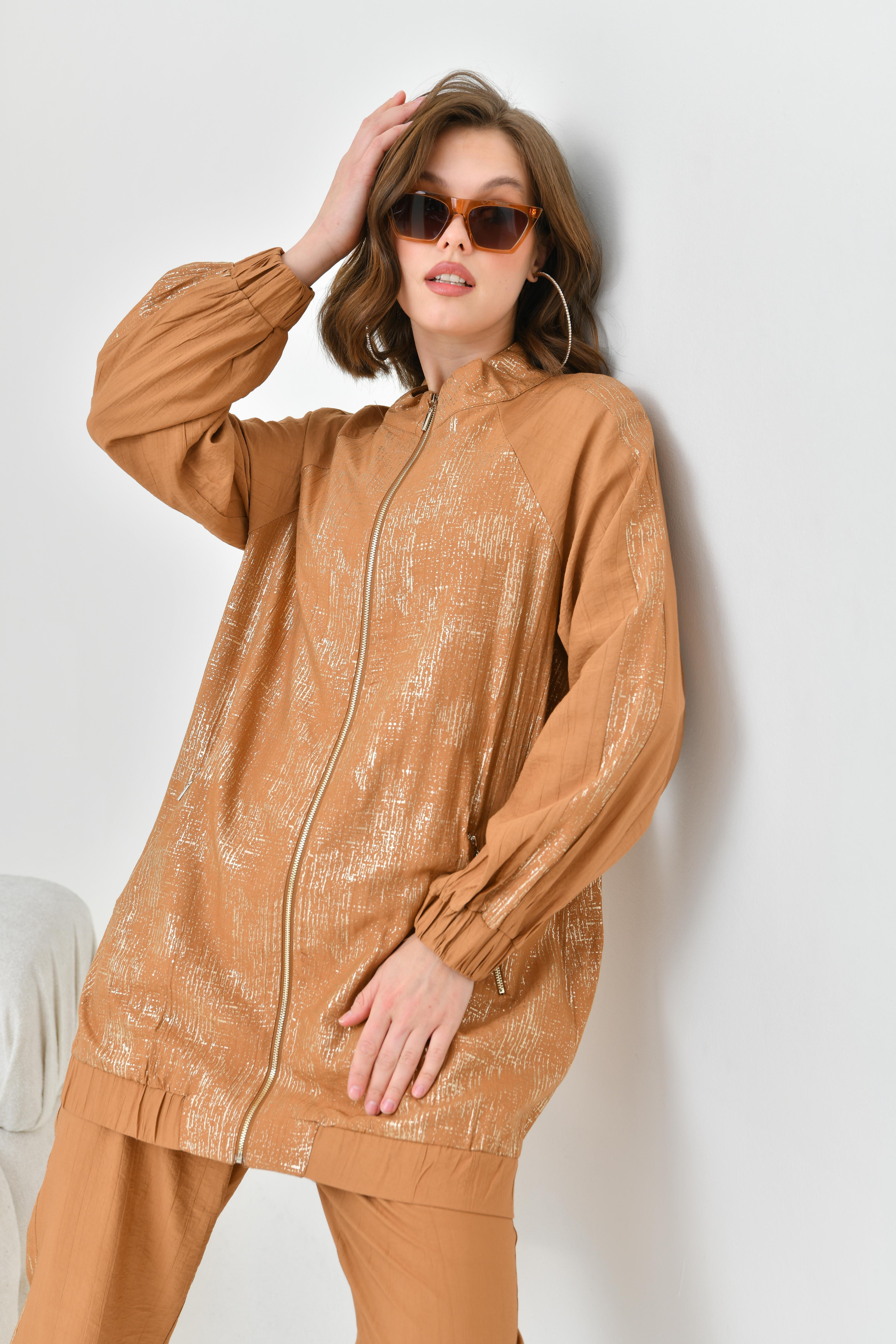 Firoy Kadın Varak Takım  Camel
