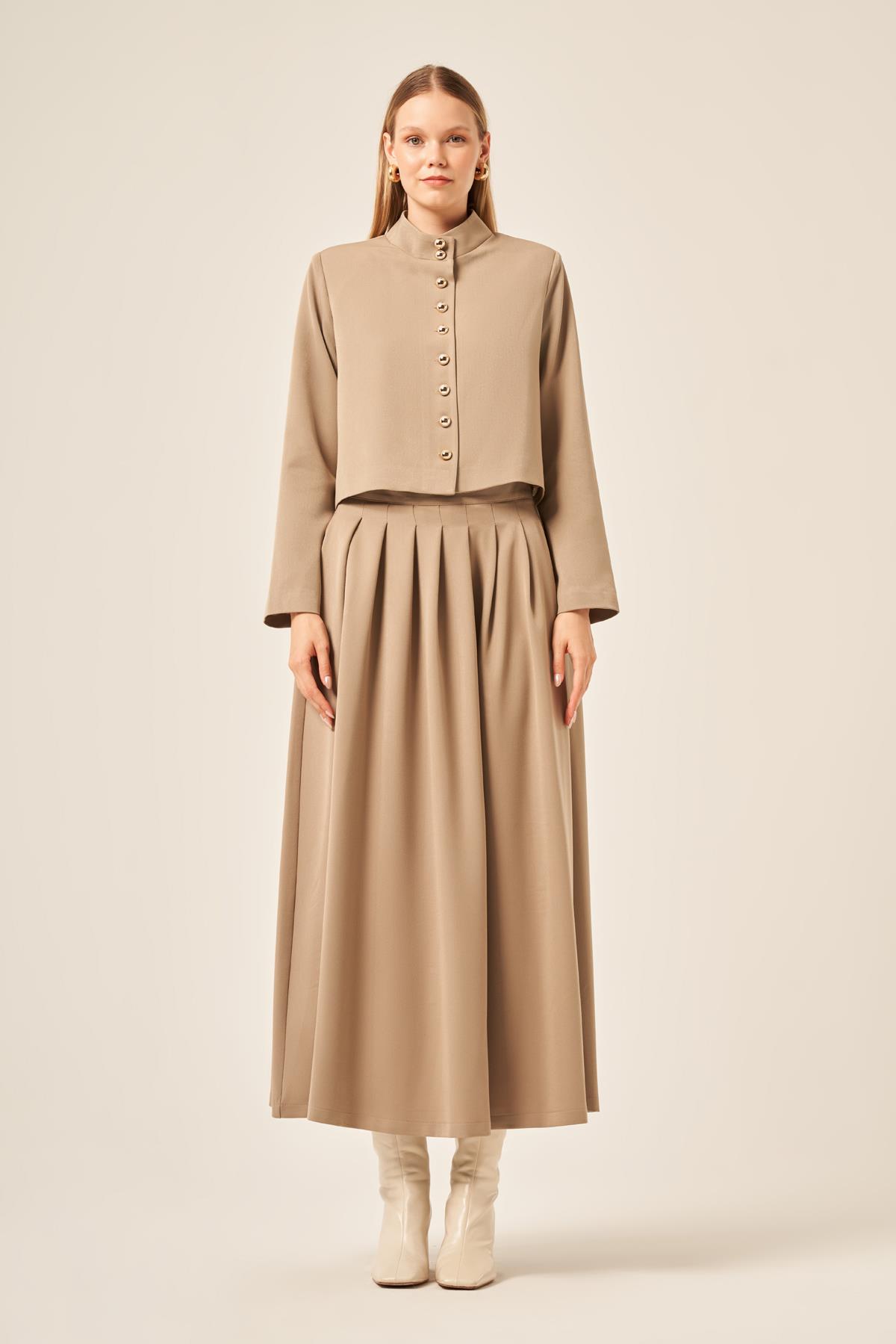 Firoy KADIN ZEUS  ETEKLİ TAKIM  Beige