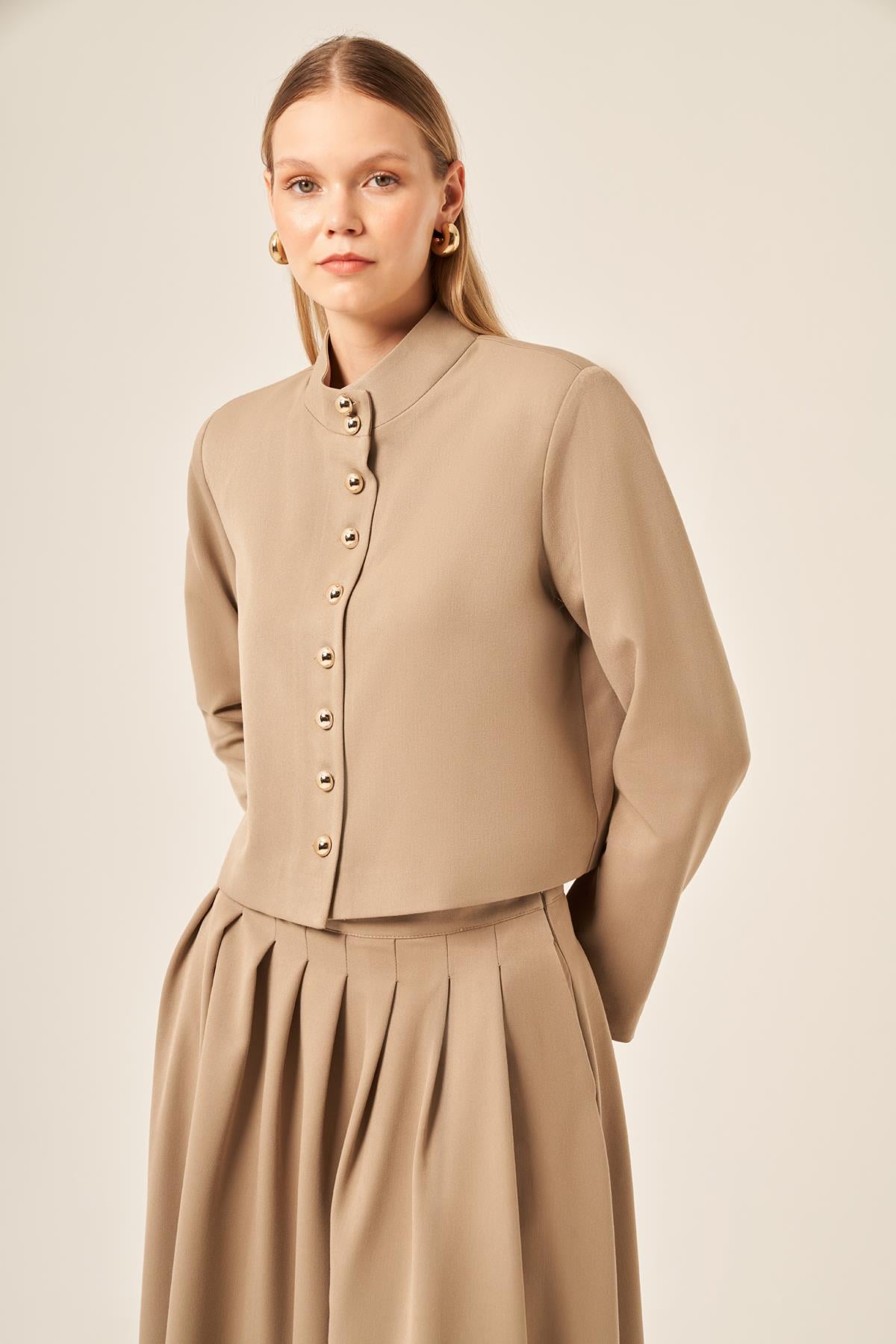 Firoy KADIN ZEUS  ETEKLİ TAKIM  Beige