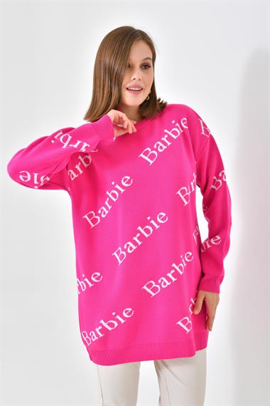 Firoy Kadın Barbie Kazak  Fuşya