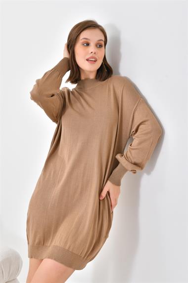 Firoy Kadın Basic Tunik  Kahve