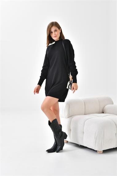 Firoy Kadın Basic Tunik  Siyah