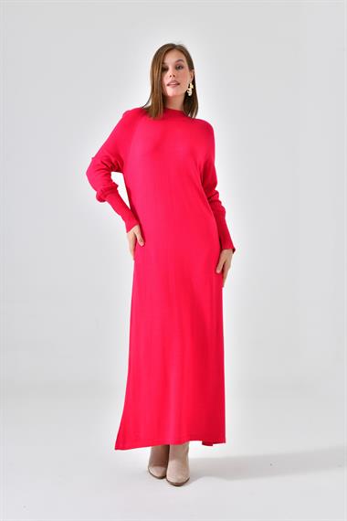 Firoy Kadın Düz Basic Tunik  Fuşya