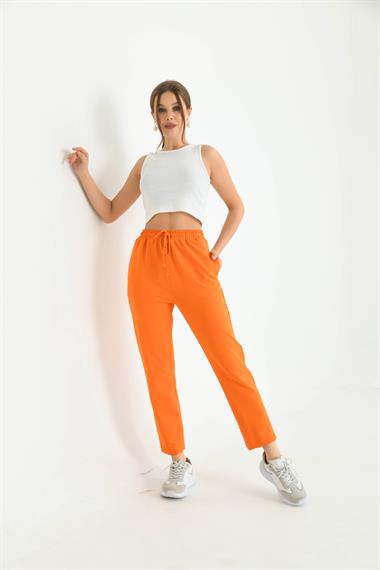 Firoy Kadın İki İp Pantolon  Orange