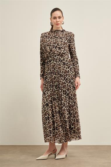 Firoy Kadın Leopar Elbise  LEOPAR