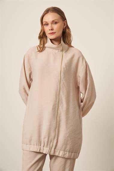 Firoy Kadın Modal Pantolonlu Takım  Beige