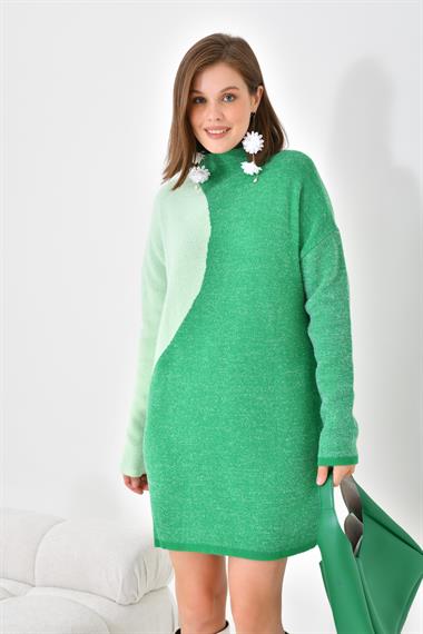 Firoy Kadın Oval Detaylı Tunik  Benetton